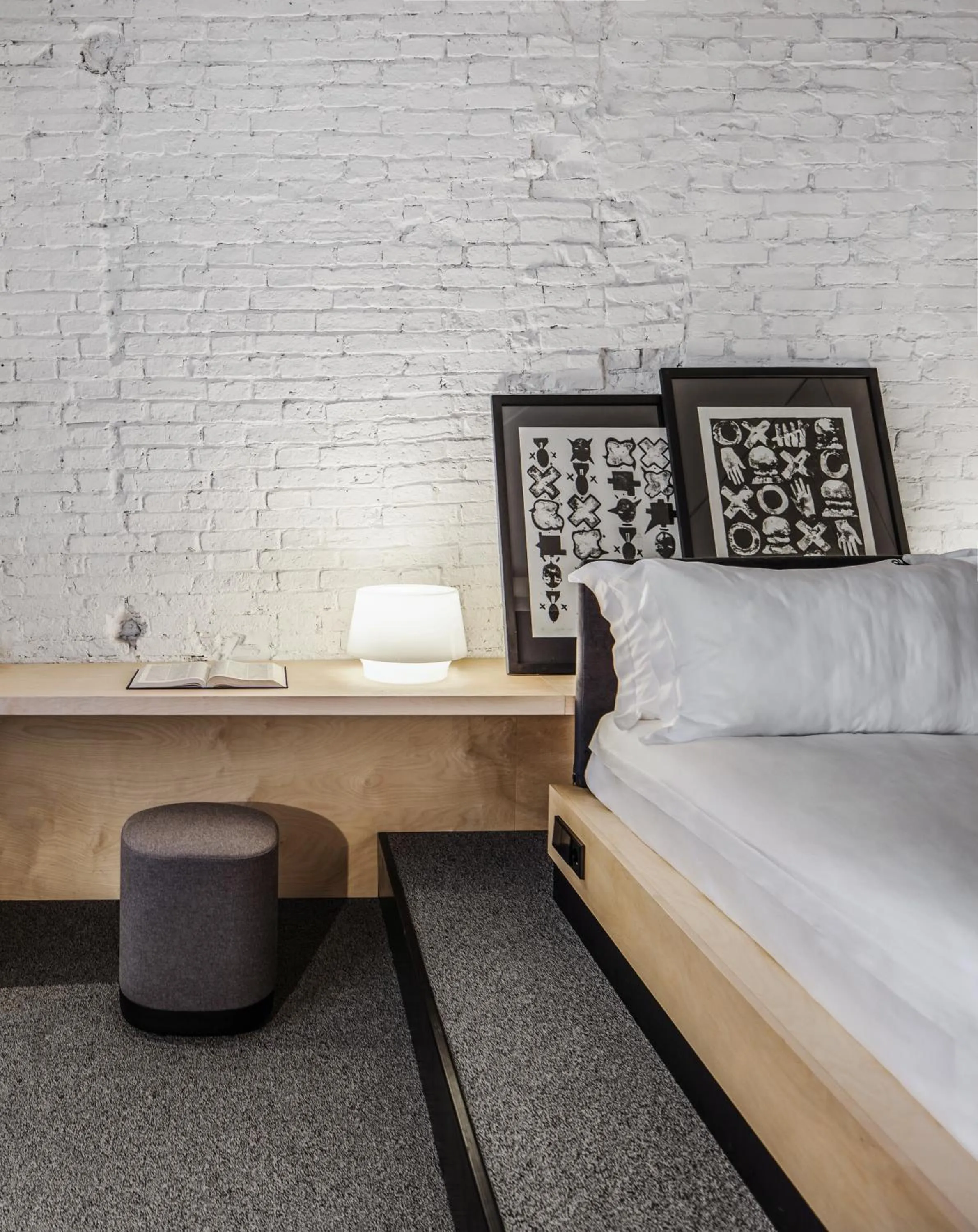 Decorative detail, Bed in BURSA Hotel Kyiv