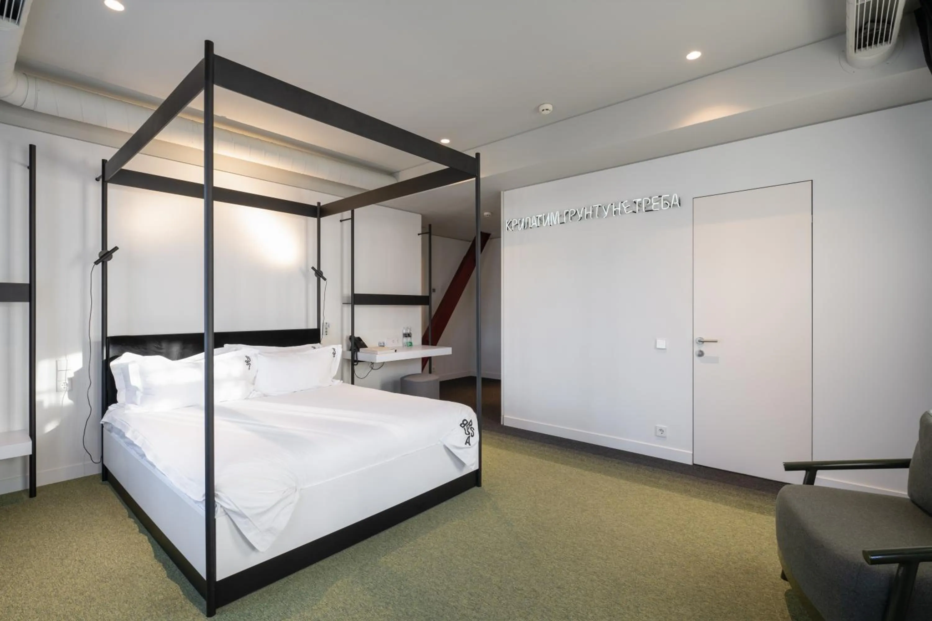 Bed in BURSA Hotel Kyiv