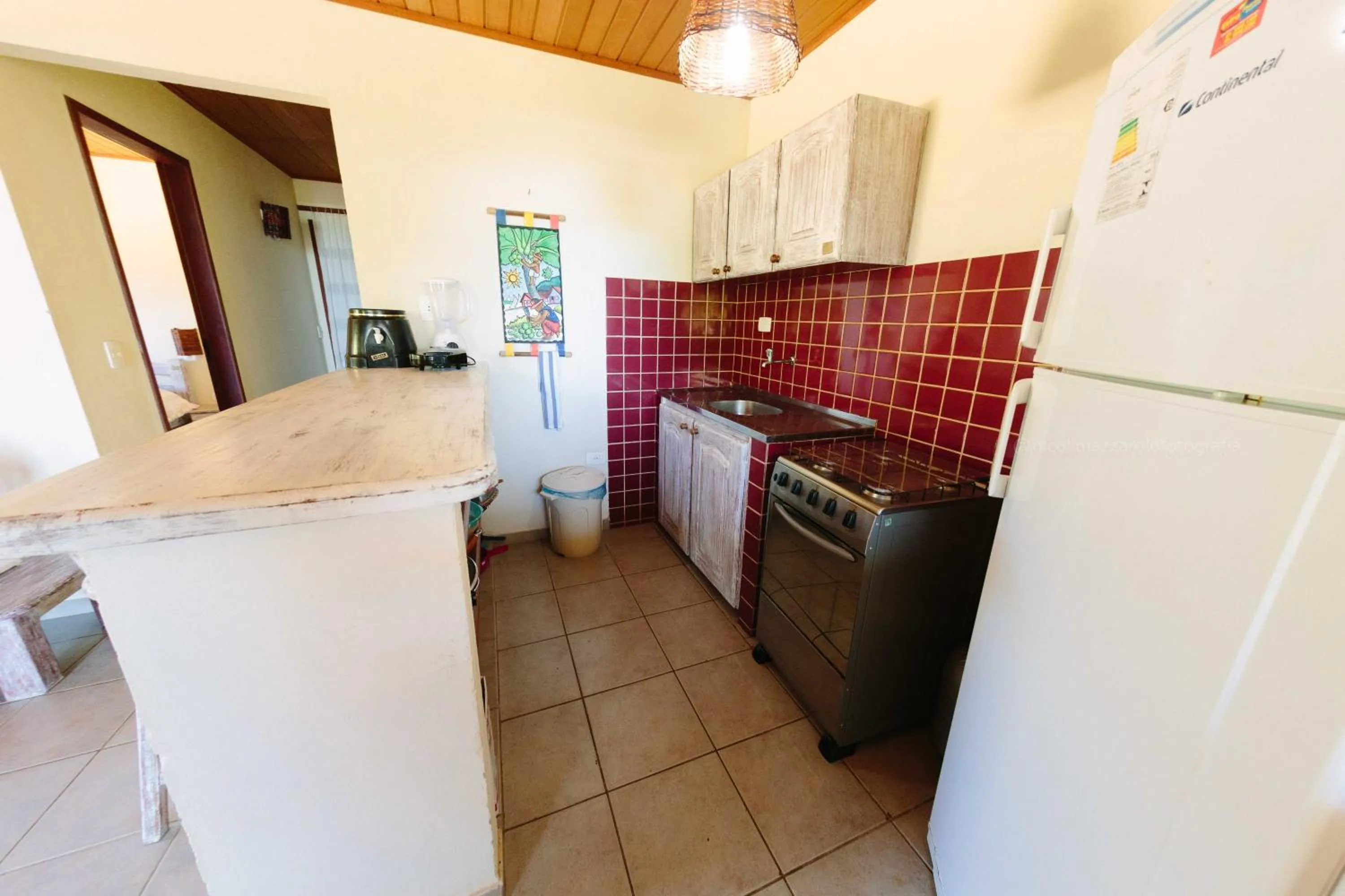 Kitchen or kitchenette in Pousada Hibiscus