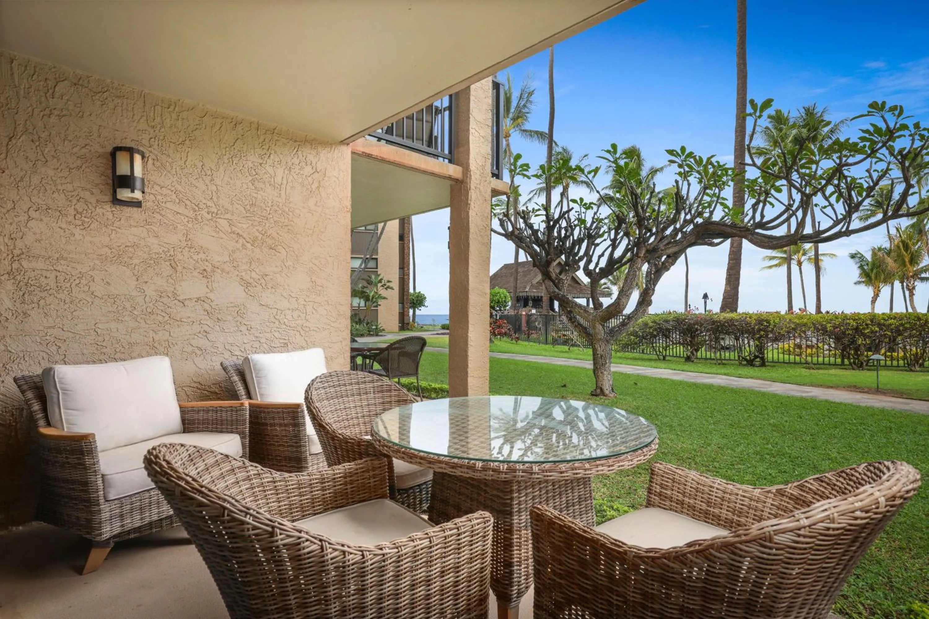 Patio in Aston at Papakea Resort