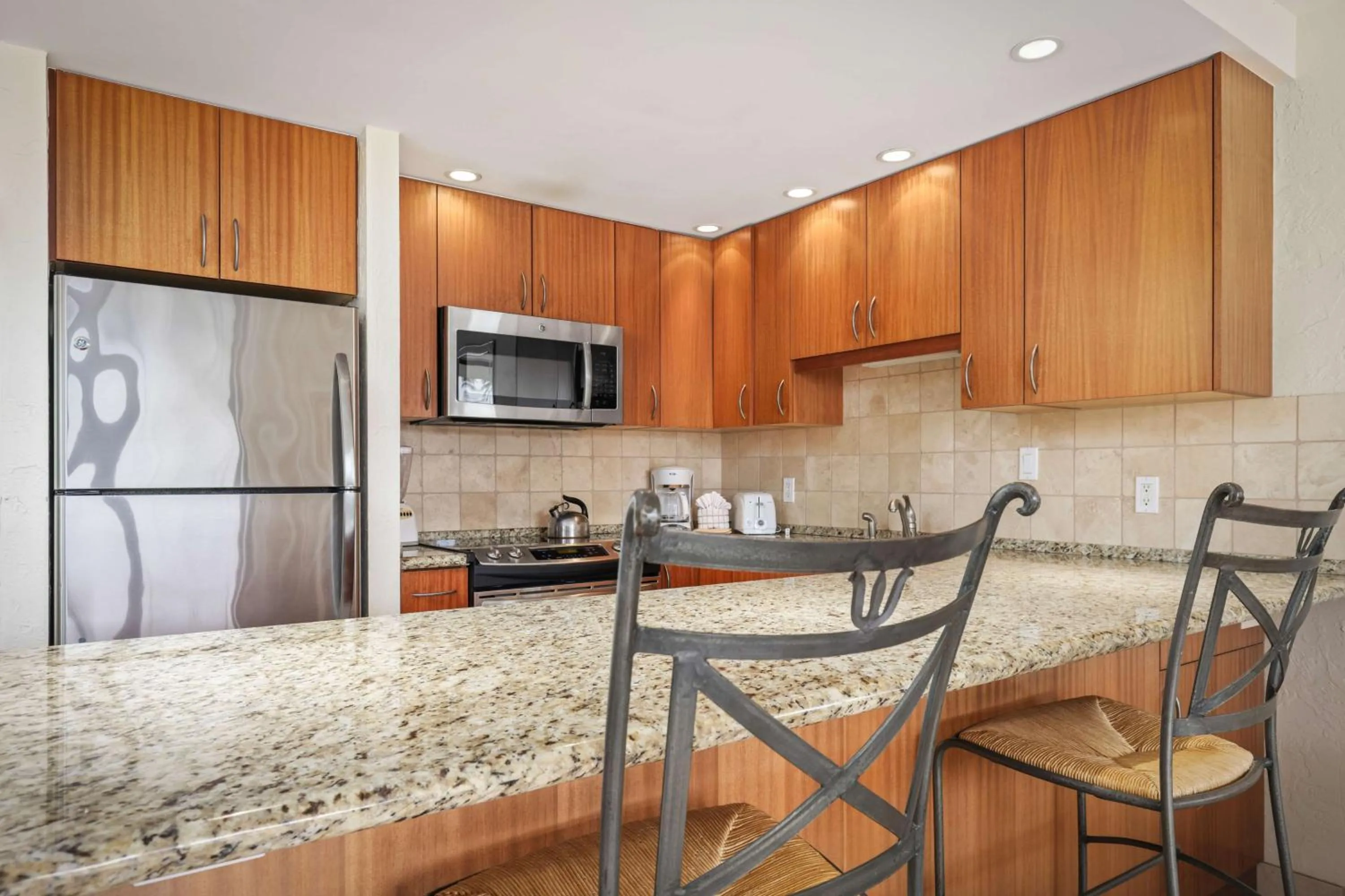 Kitchen or kitchenette in Aston at Papakea Resort