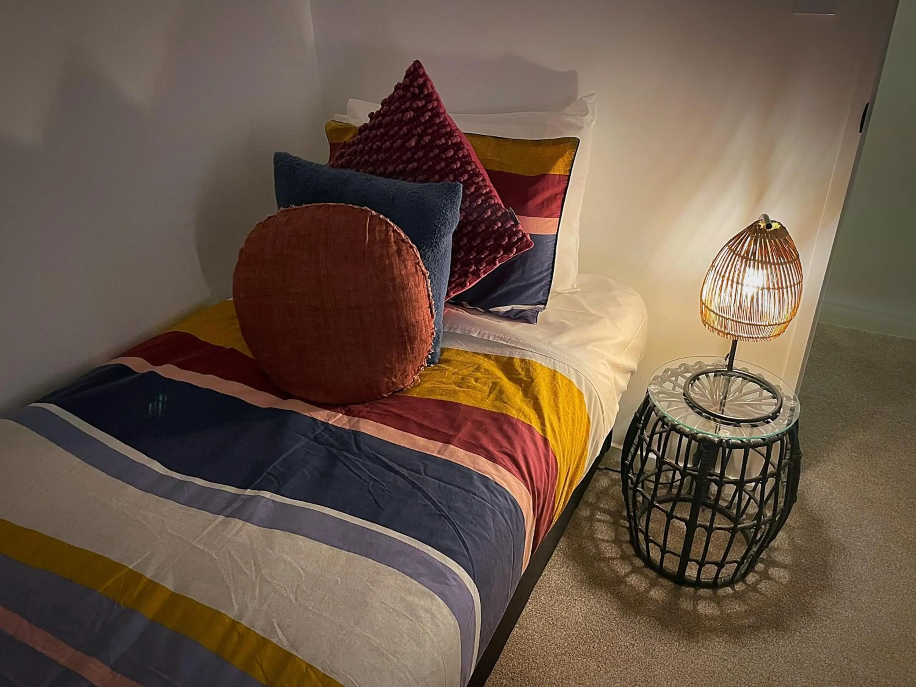 Bed in Flat Bush Holiday Accommodation