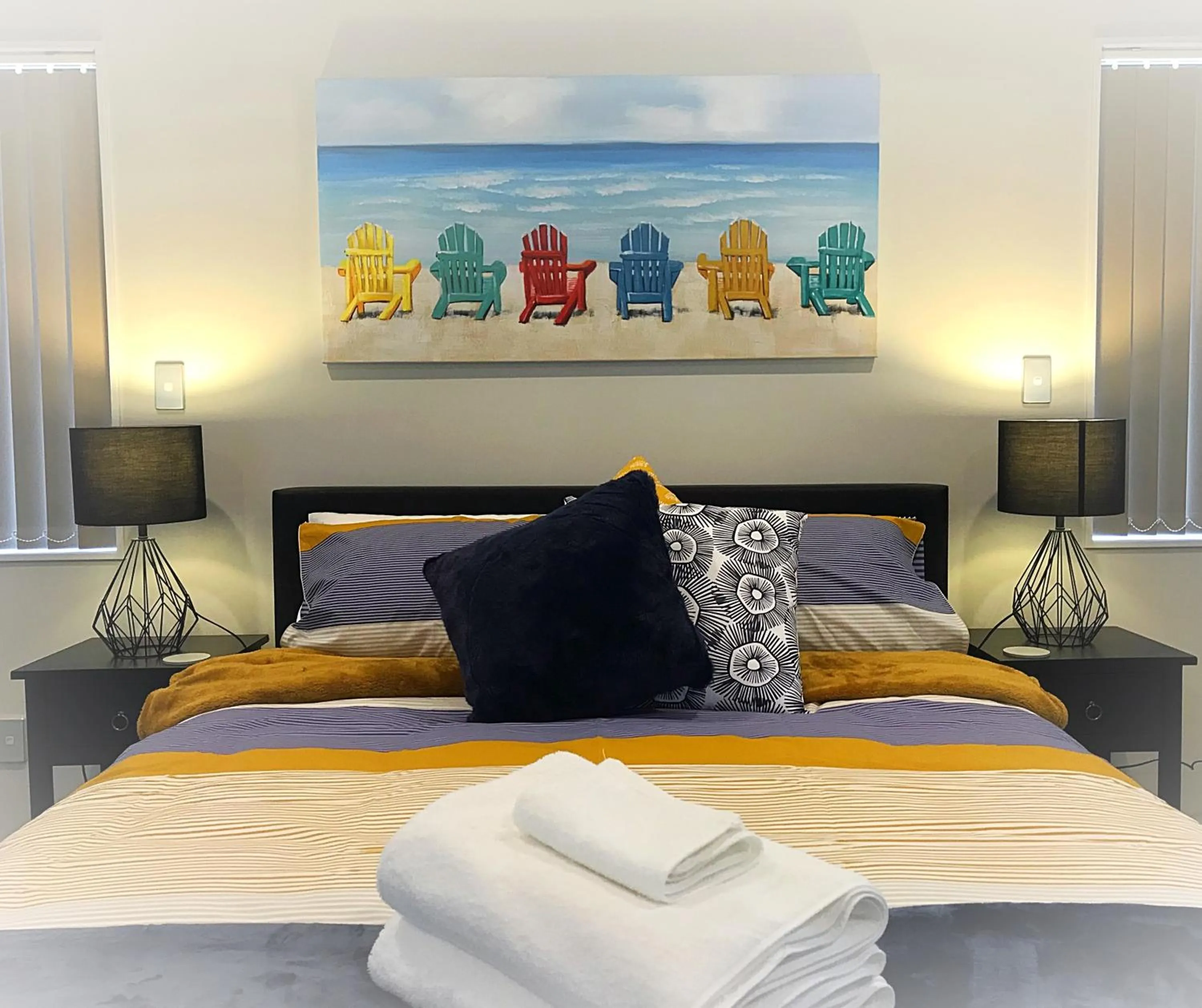 Bed in Flat Bush Holiday Accommodation