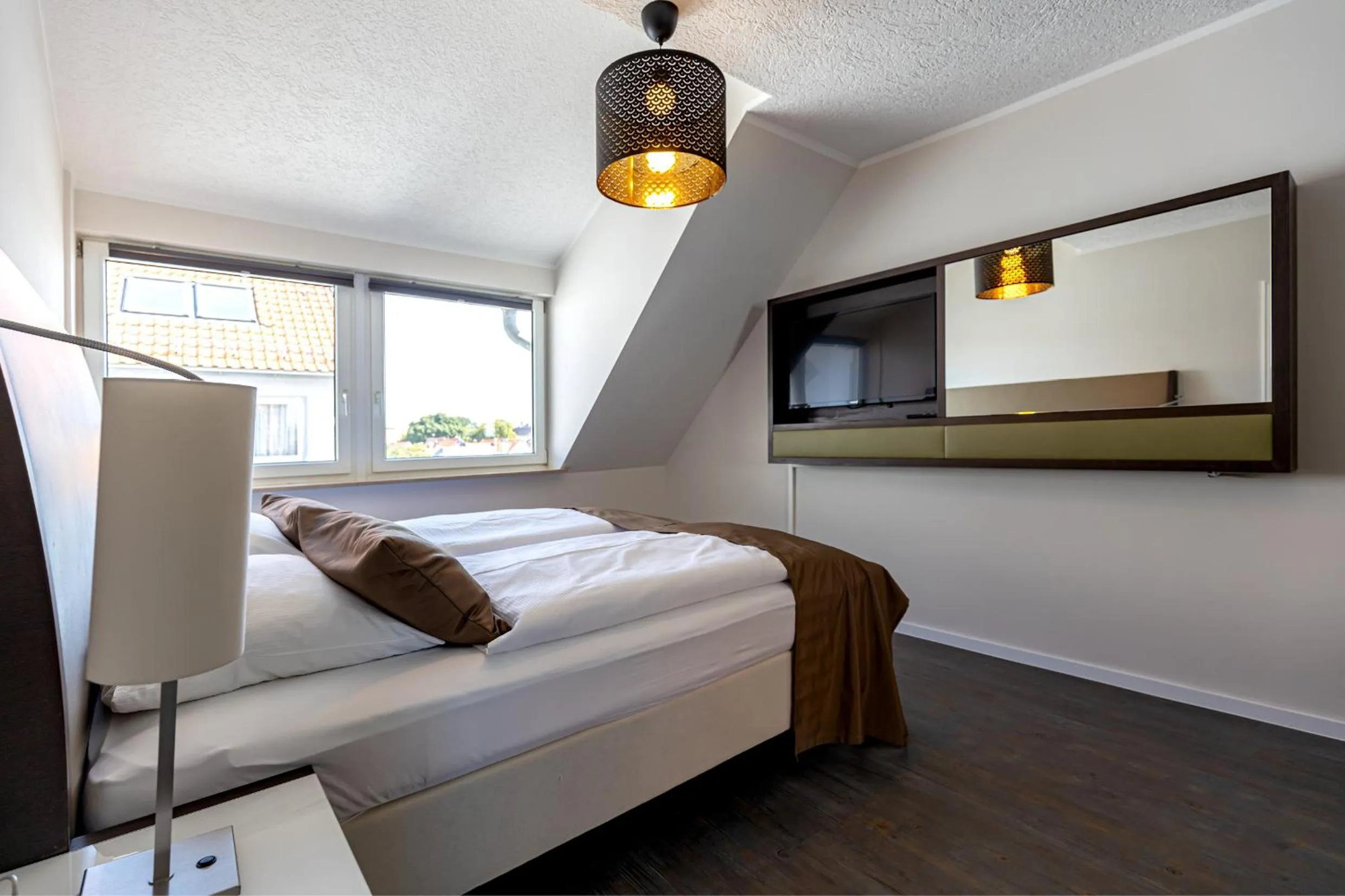 Bedroom, Bed in Hotel Garni " Am Domplatz"