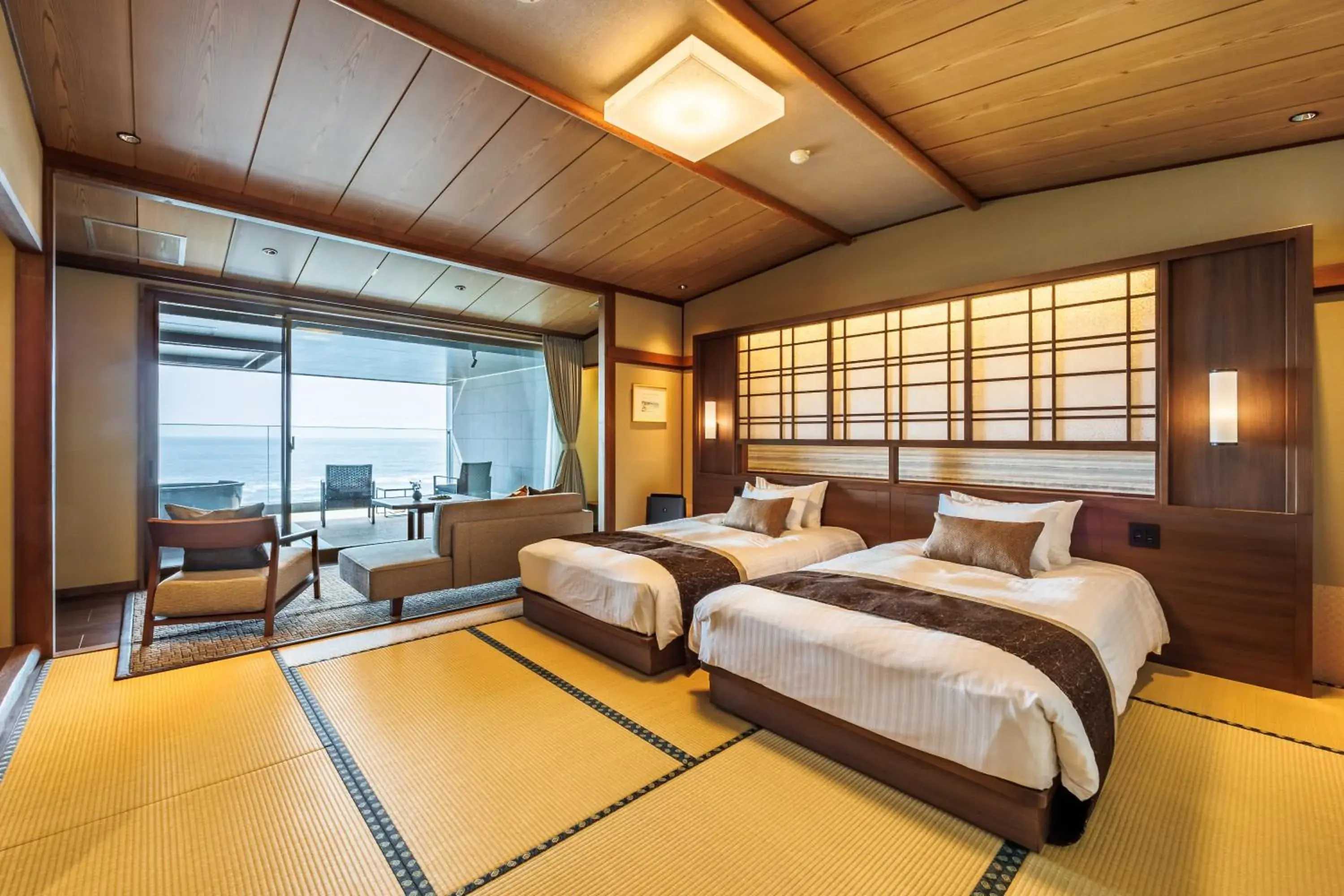 Bed in Sado Resort Hotel Azuma Bed in Sado Resort Hotel Azuma