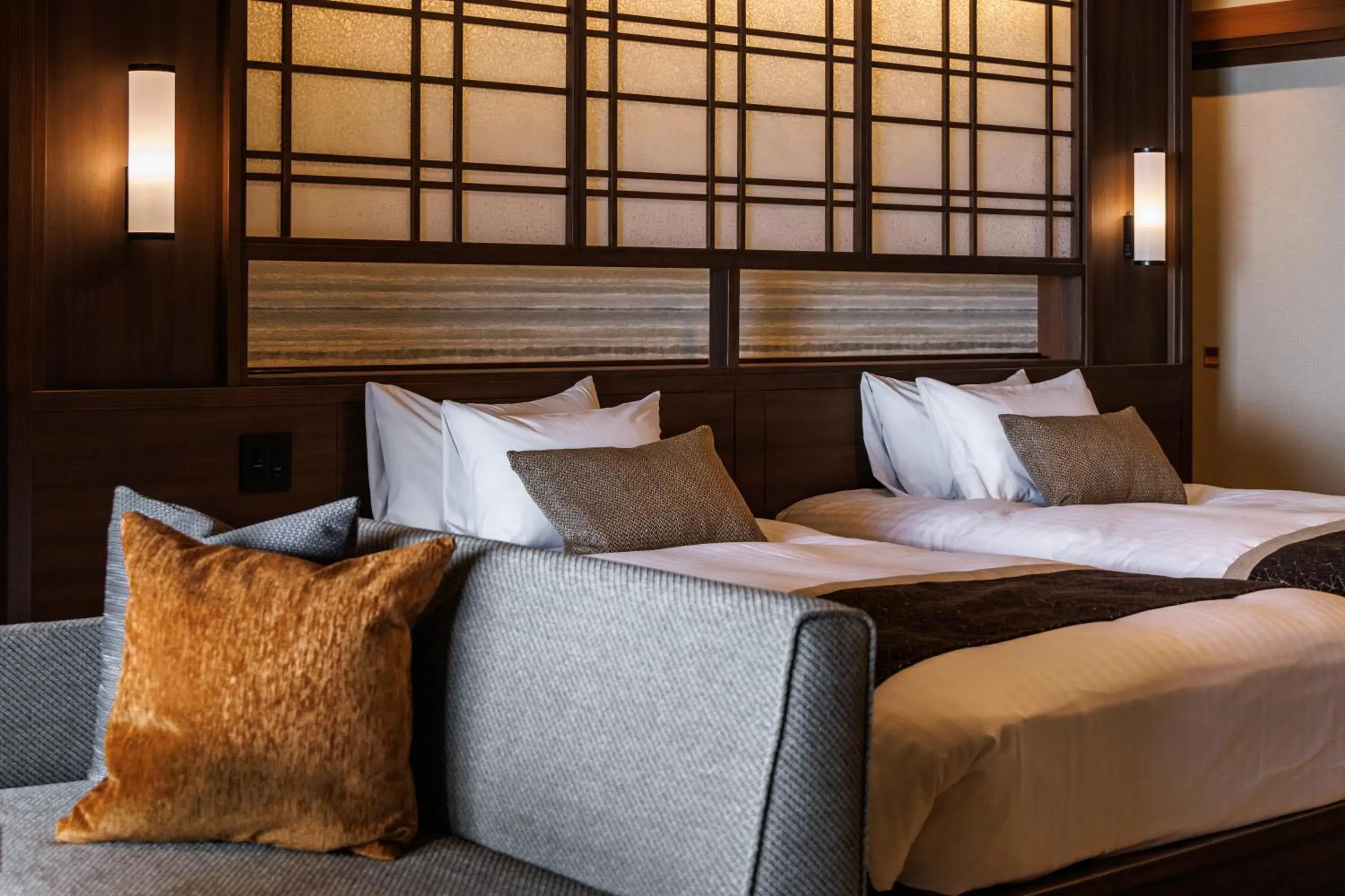 Bed in Sado Resort Hotel Azuma Bed in Sado Resort Hotel Azuma