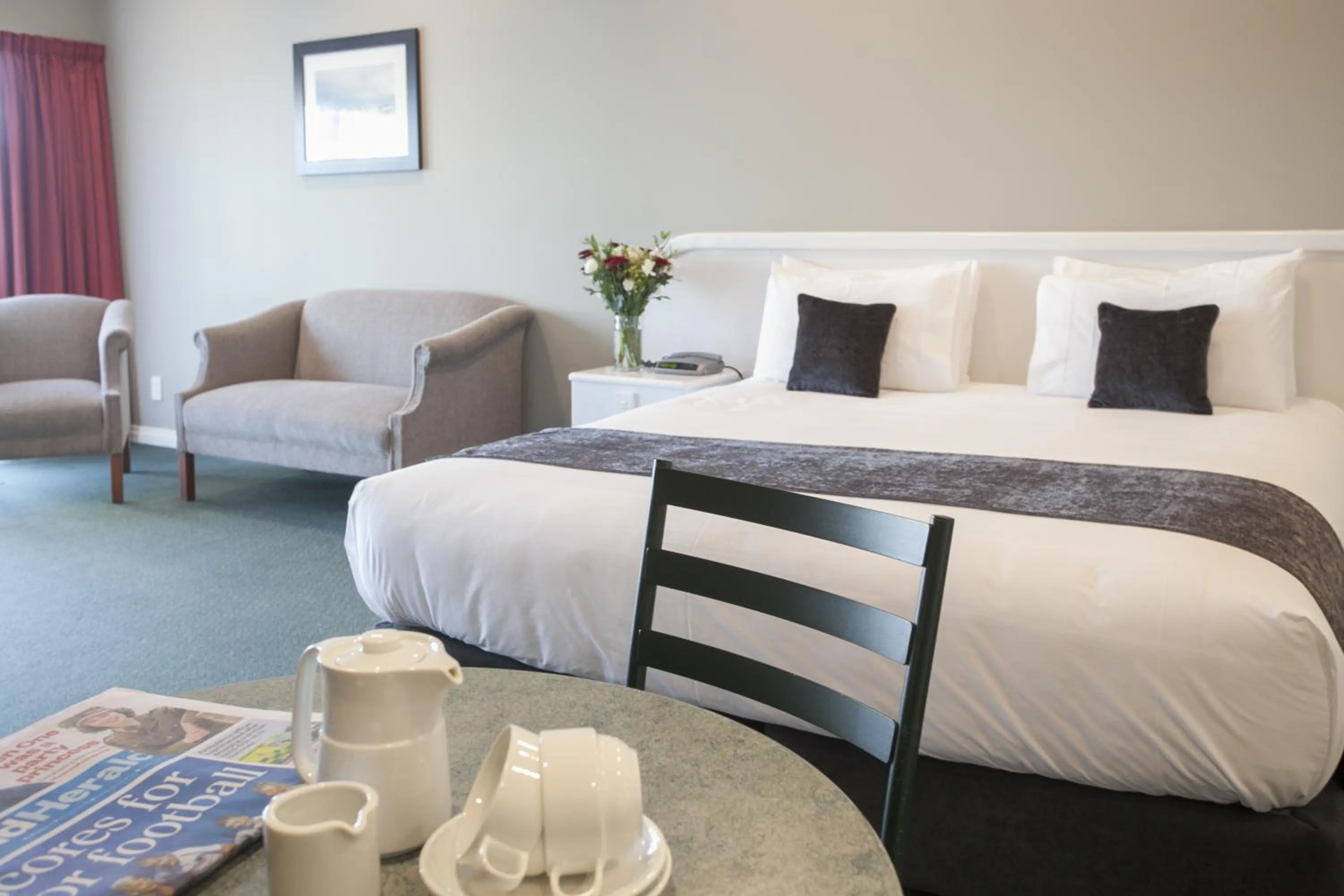 Bedroom, Bed in Cornwall Motor Lodge