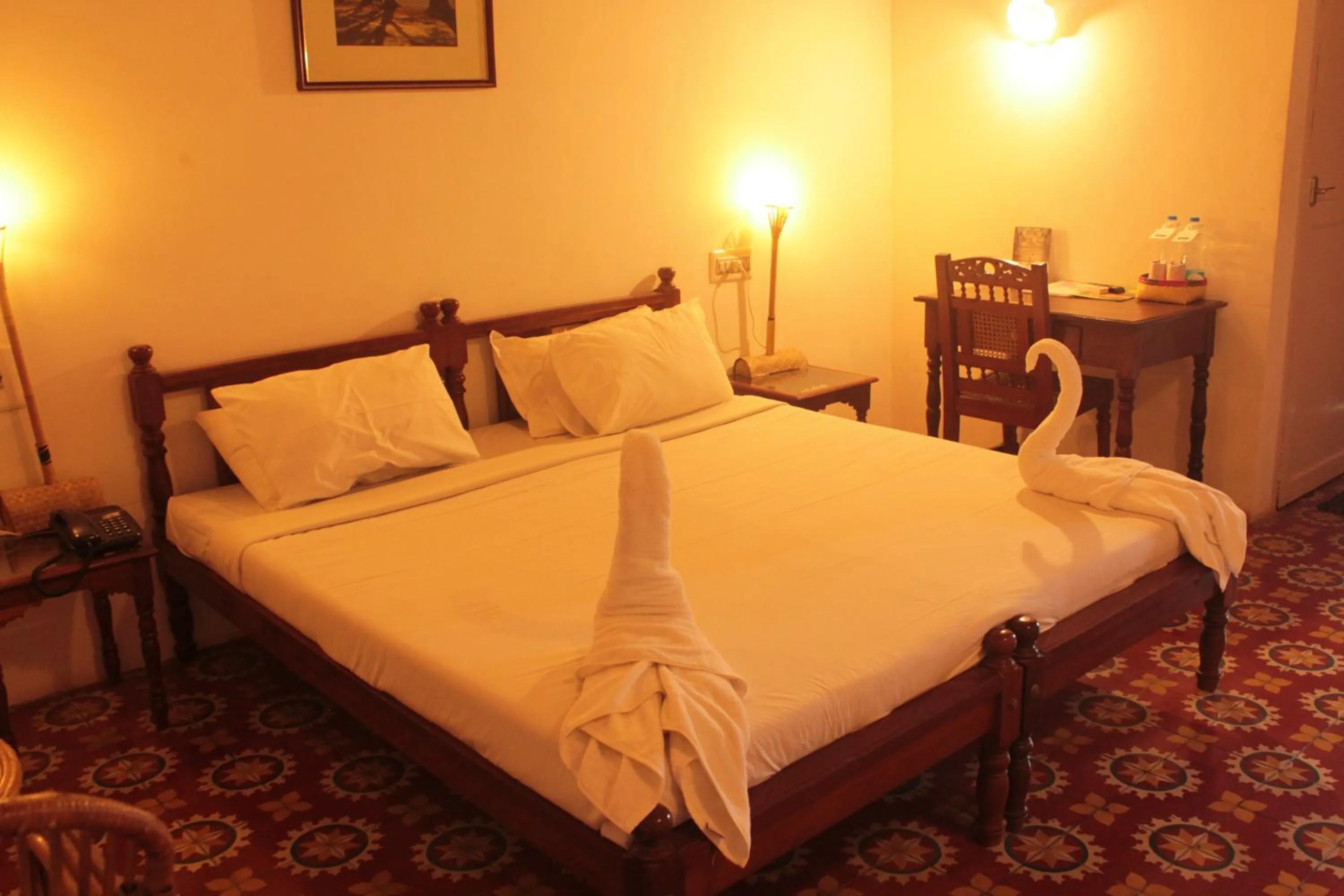 Bed in Chettinadu Court- HERITAGE VIEW