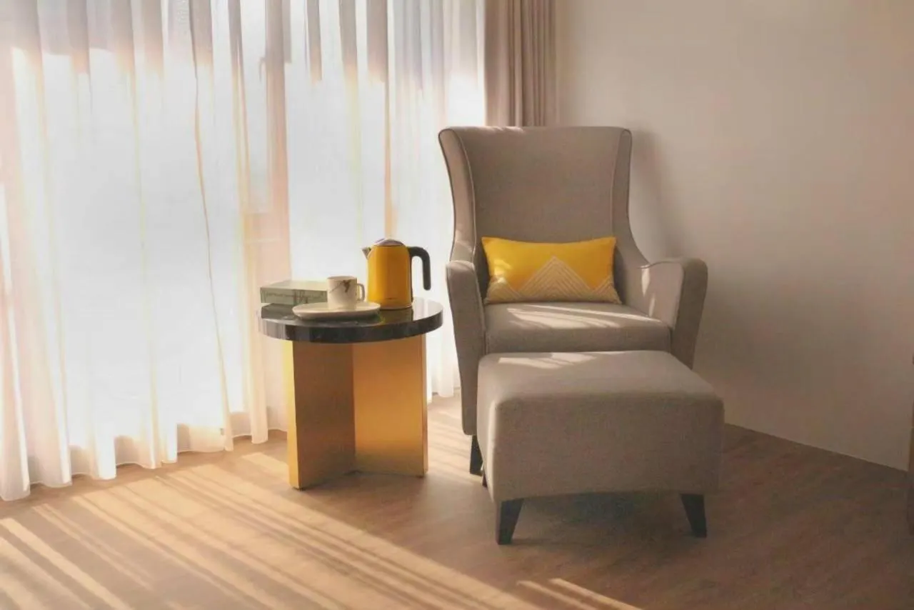 Seating area in Sky19 Hotel