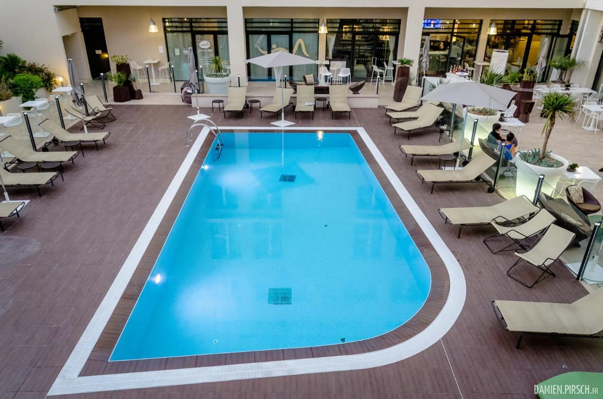 Pool view in Novotel Avignon Centre