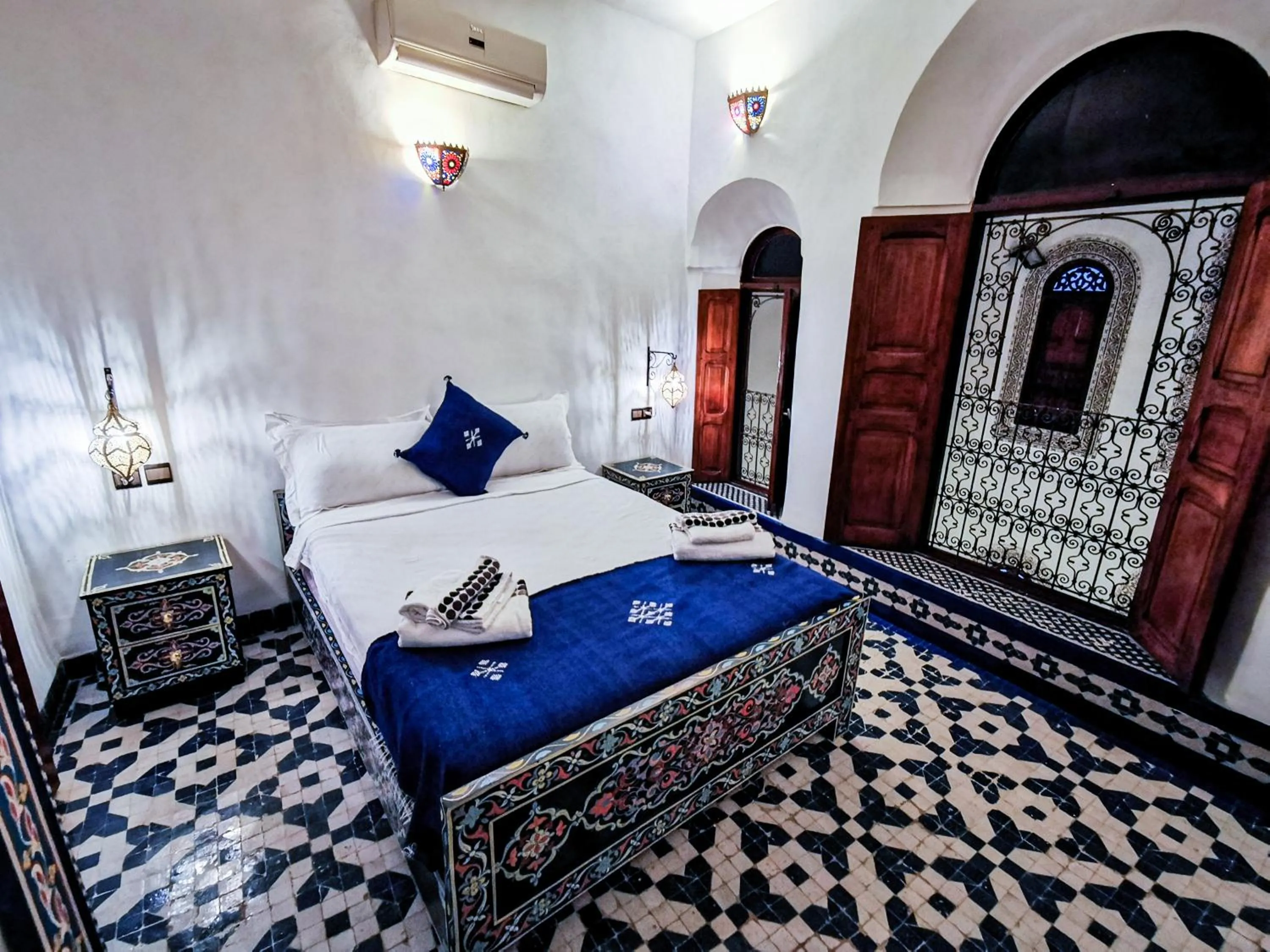 Bed in Riad Farah