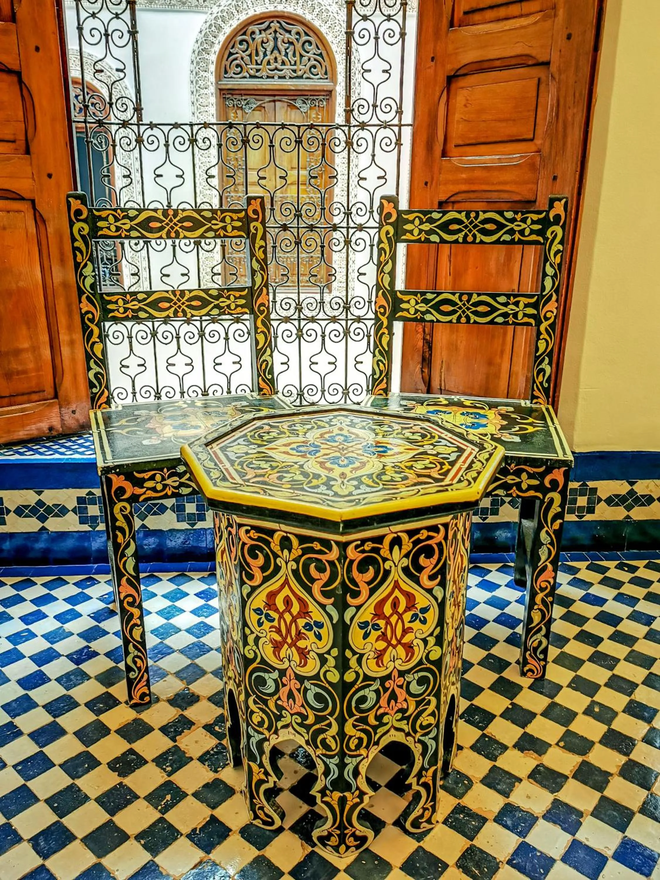 Seating area in Riad Farah
