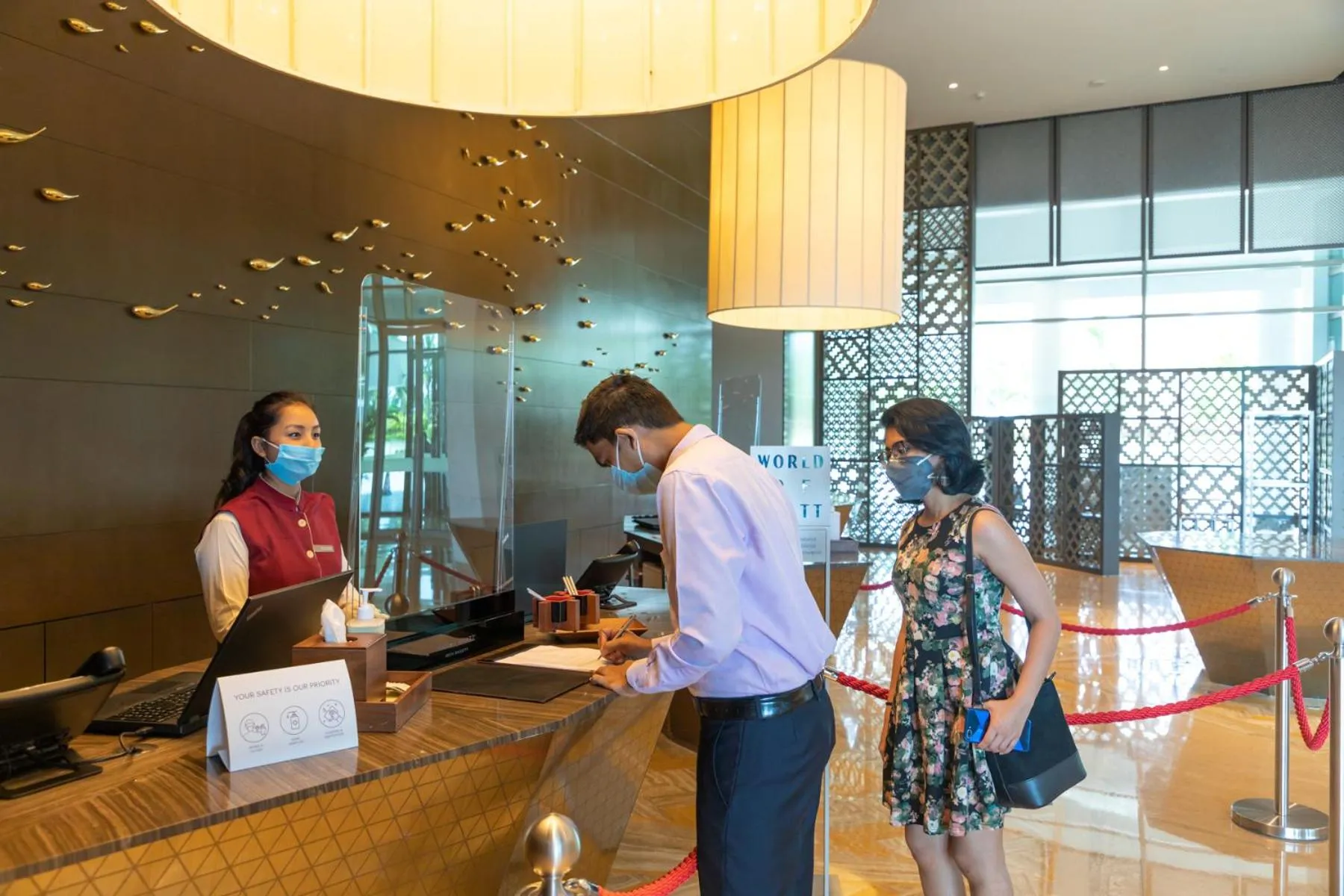 Lobby or reception in Grand Hyatt Kochi Bolgatty