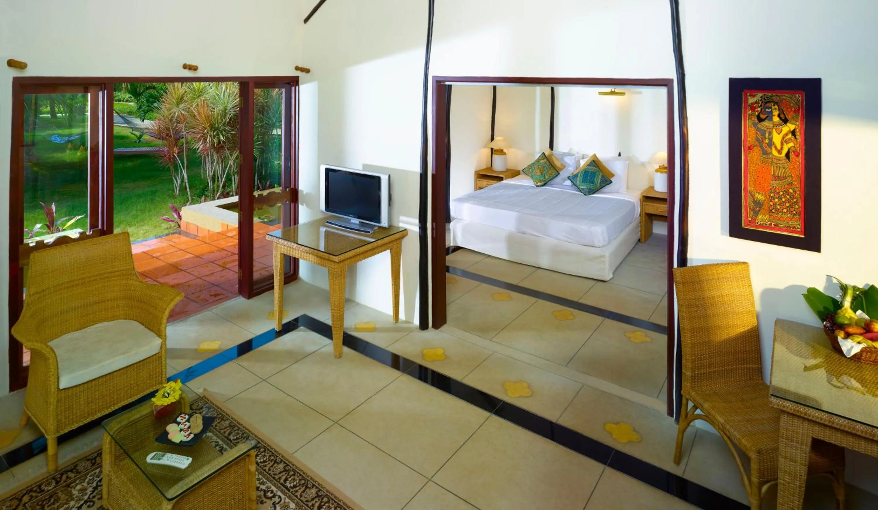 Bedroom, Bed in Poovar Island Resort