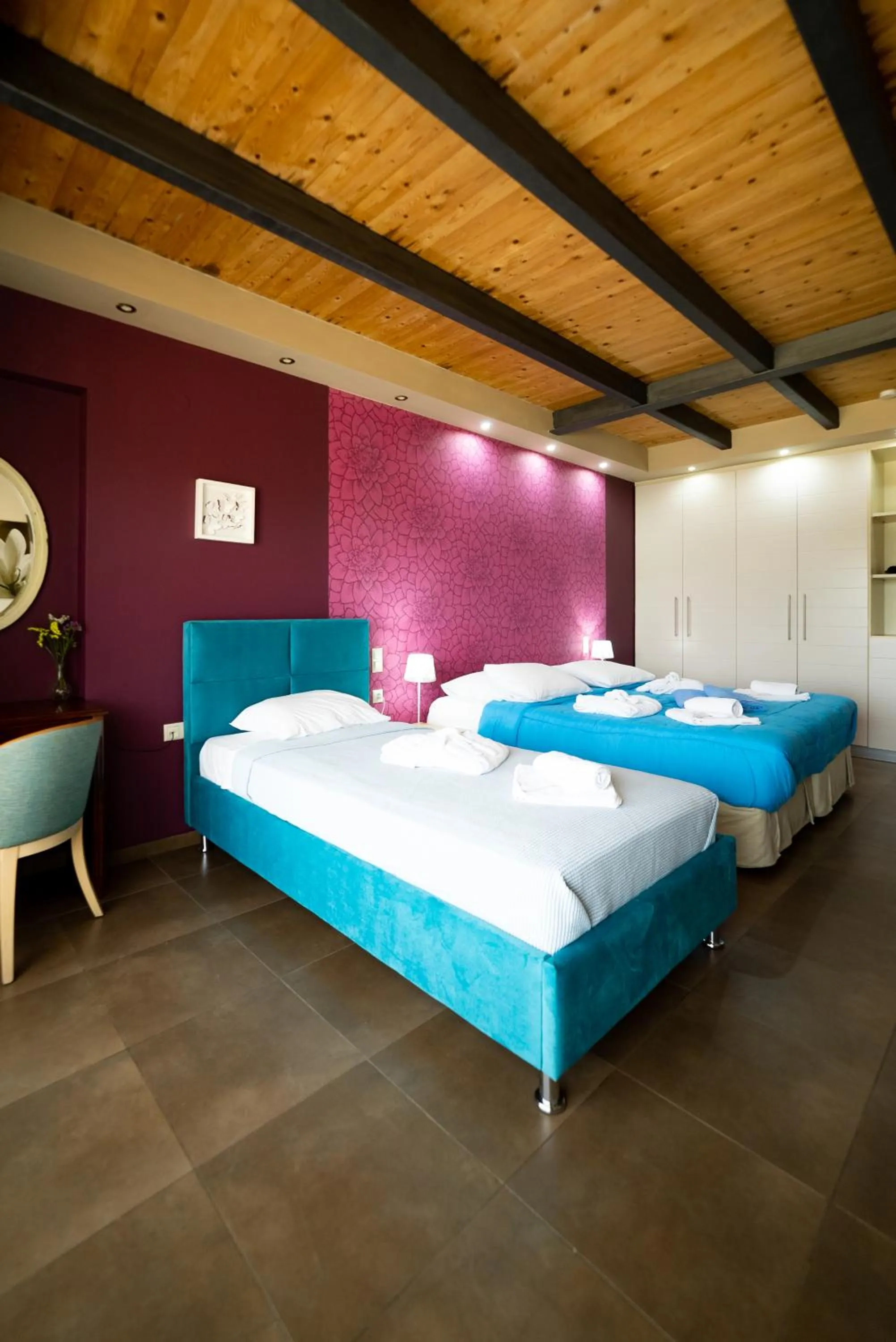 Bed in Ornella Beach Resort & Villas