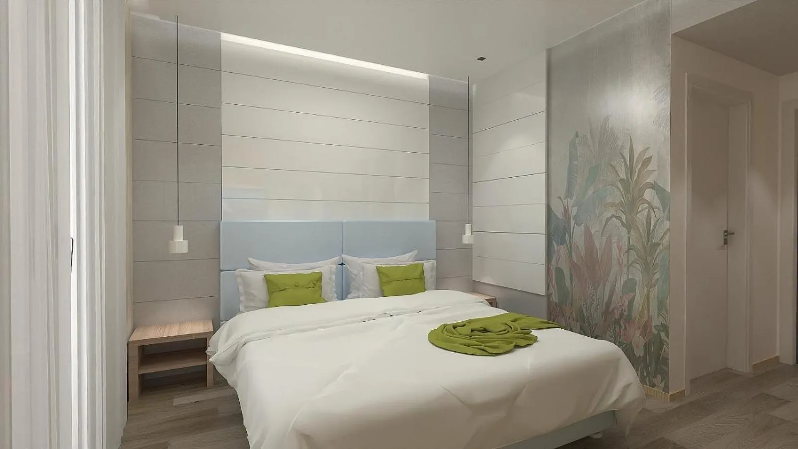 Bed in Hotel Cesare Augustus