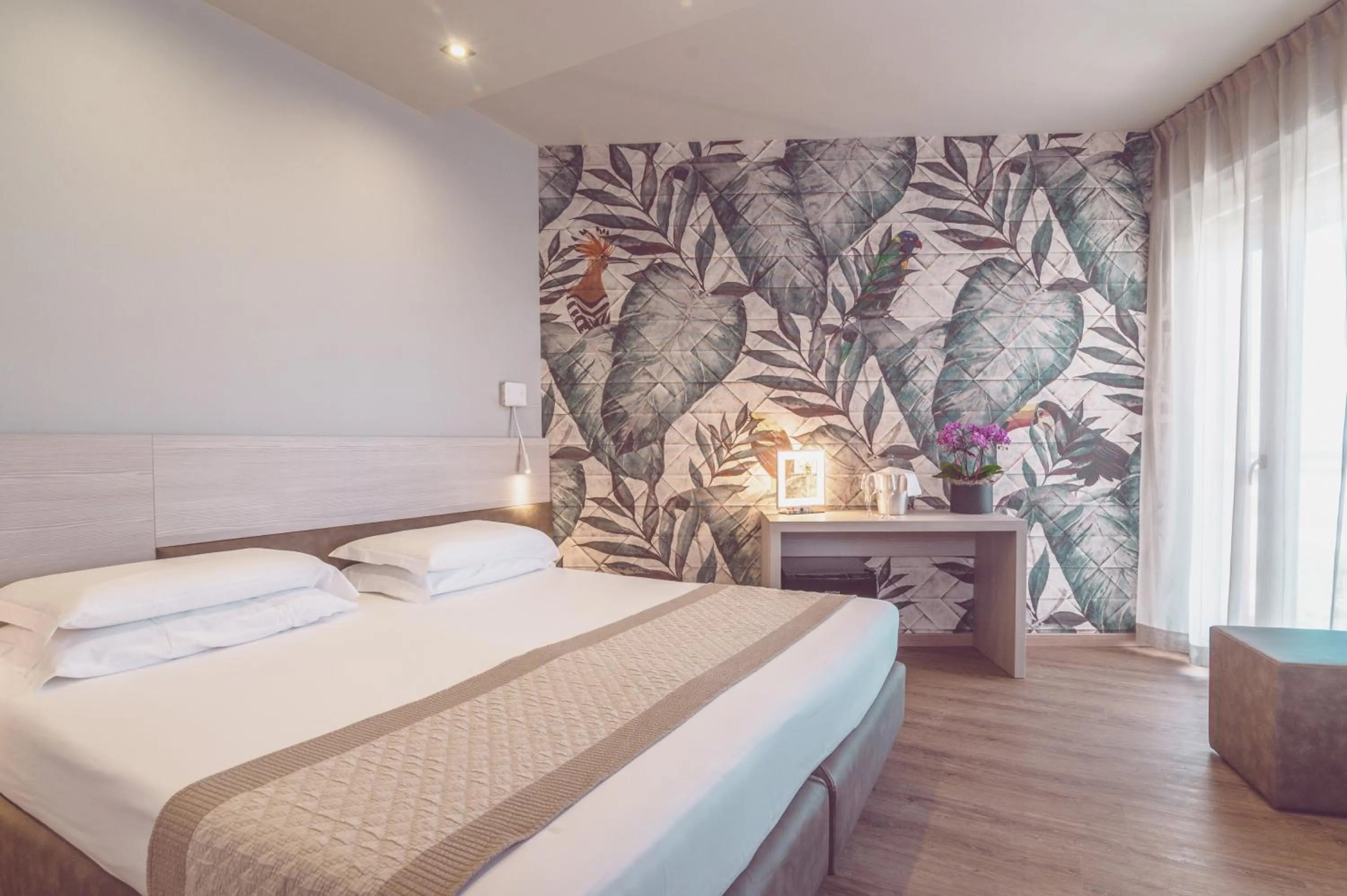 Bedroom, Bed in Hotel Cesare Augustus