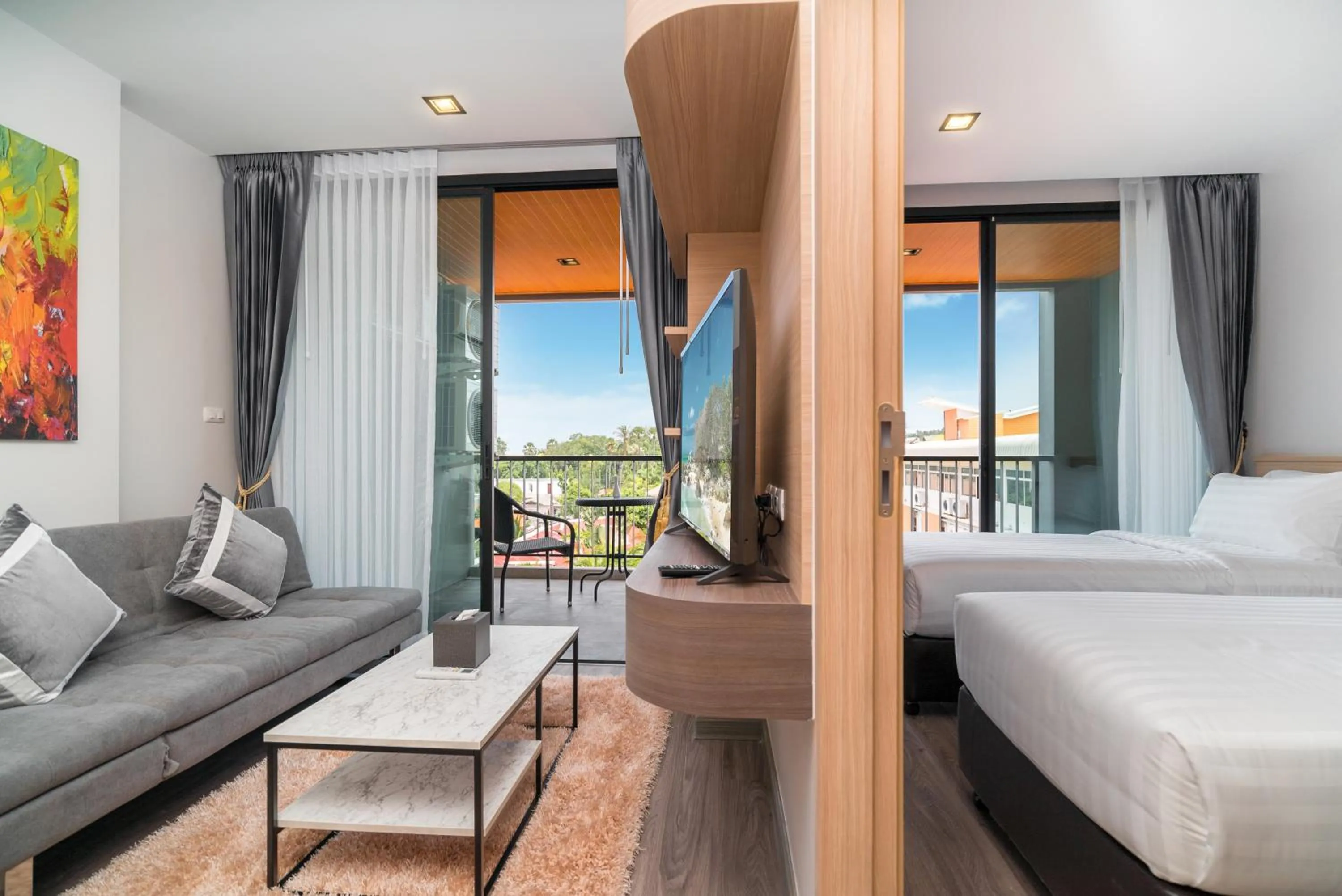 Living room, Bed in Grand Kata VIP - Kata Beach