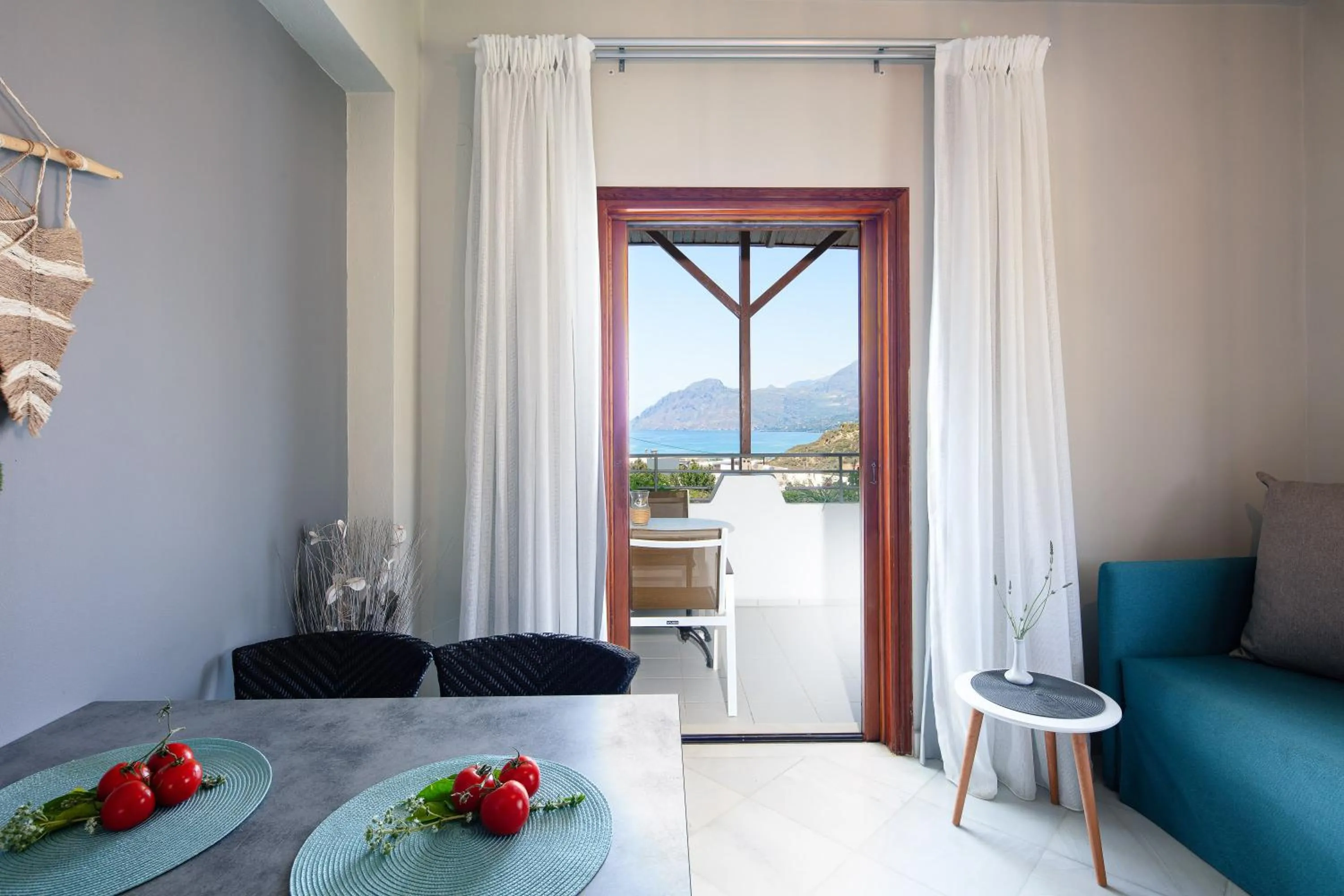 Seating area in Anthos Apartments