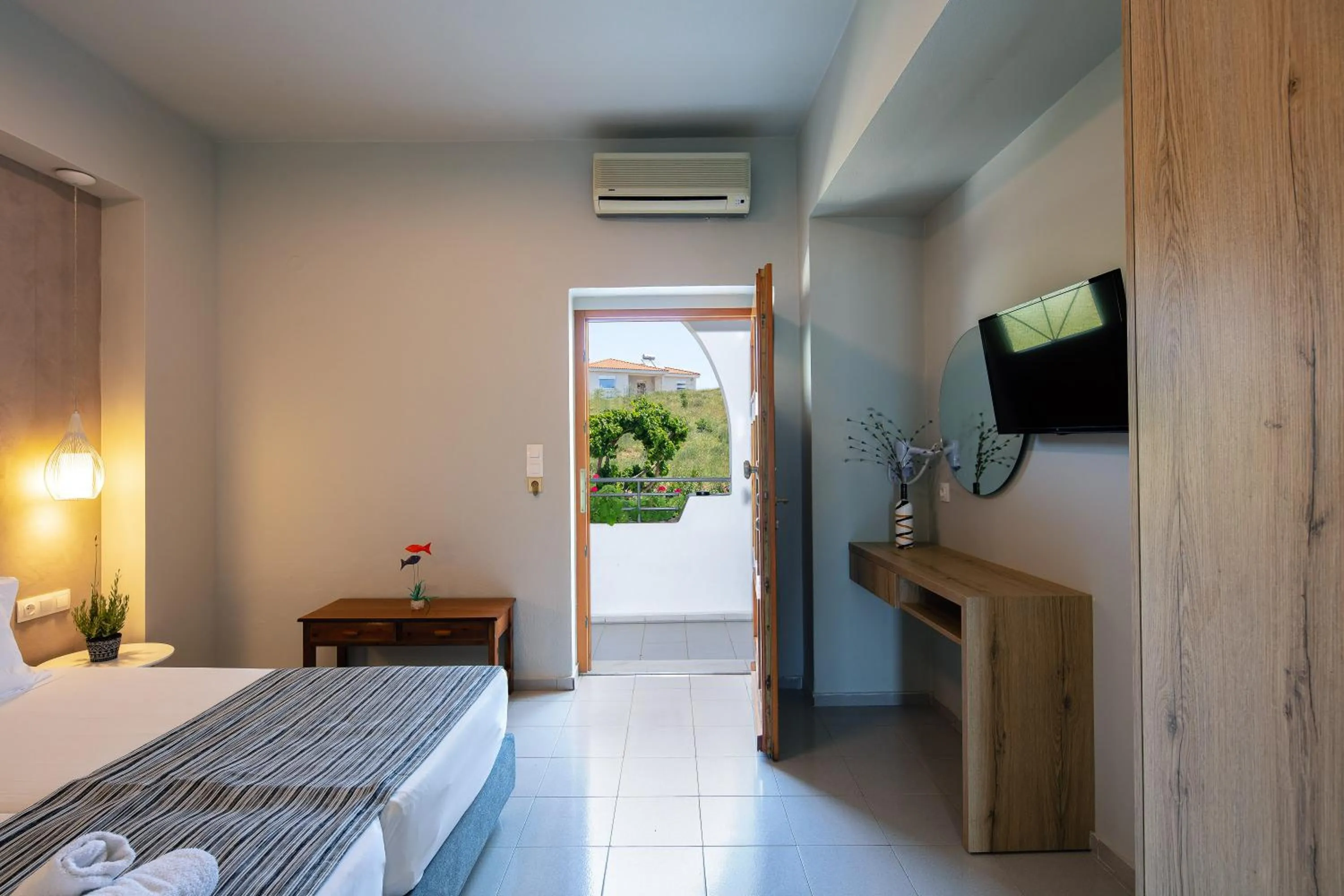 Bedroom, Bed in Anthos Apartments