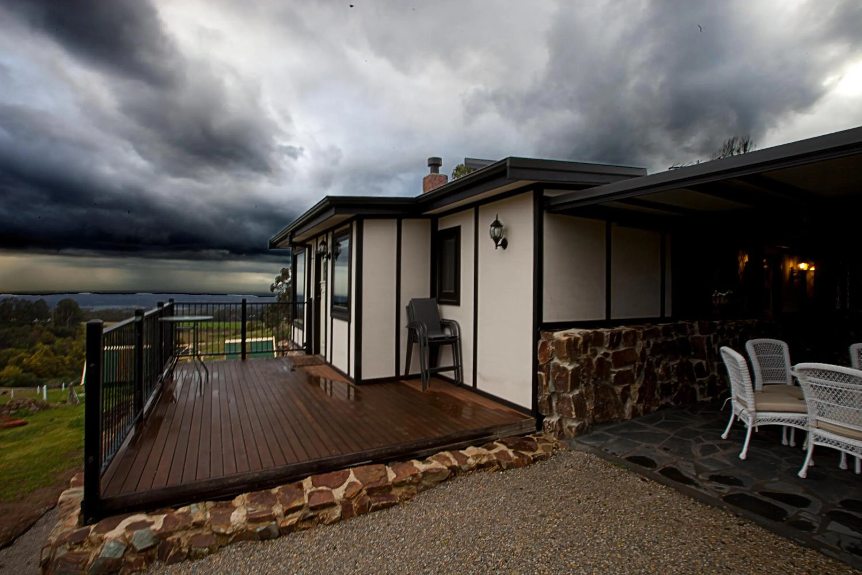 Patio in A Cottage with a View at Tudor Ridge