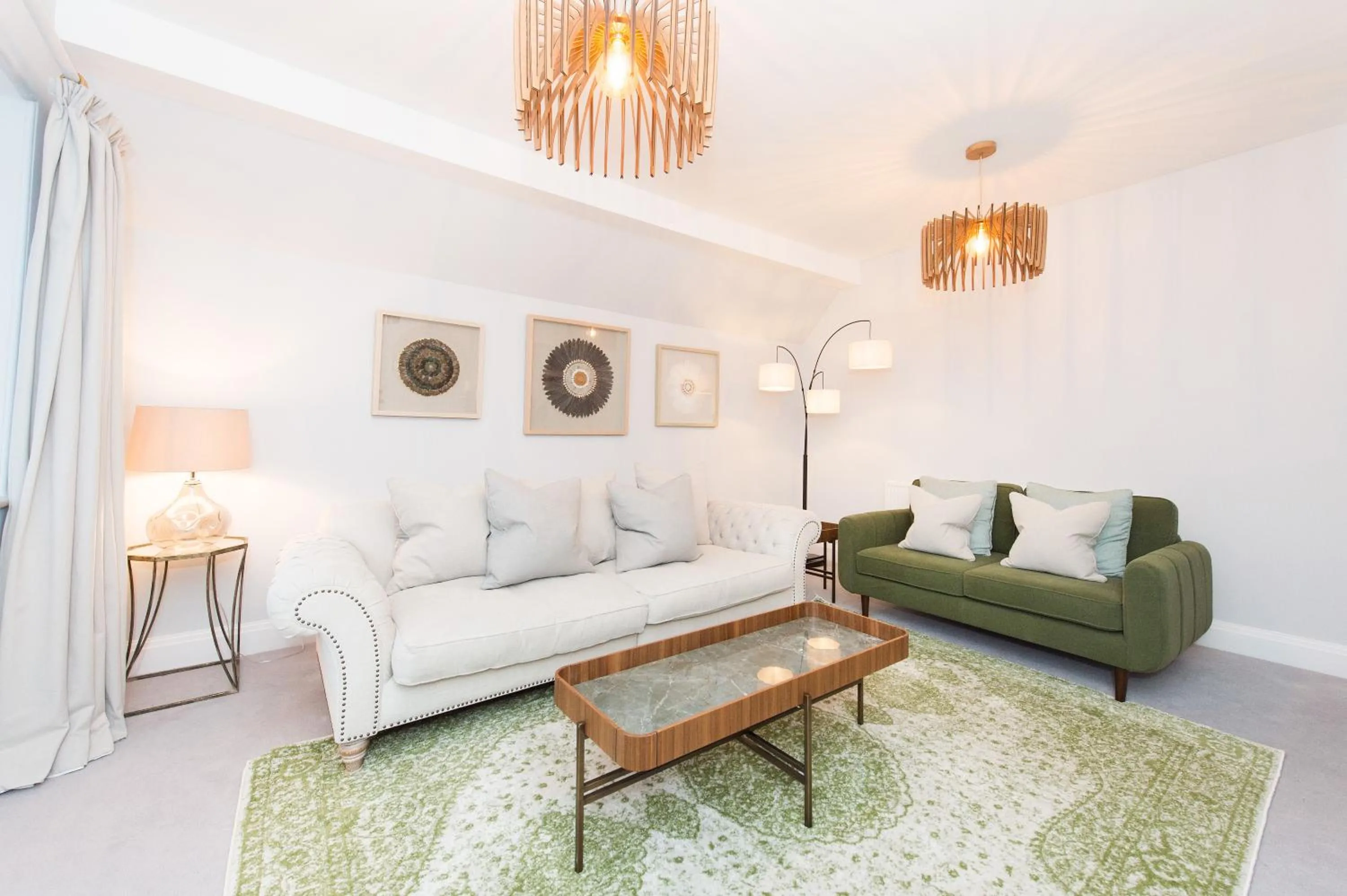 Living room, Bed in The Tower by Harrogate Serviced Apartments