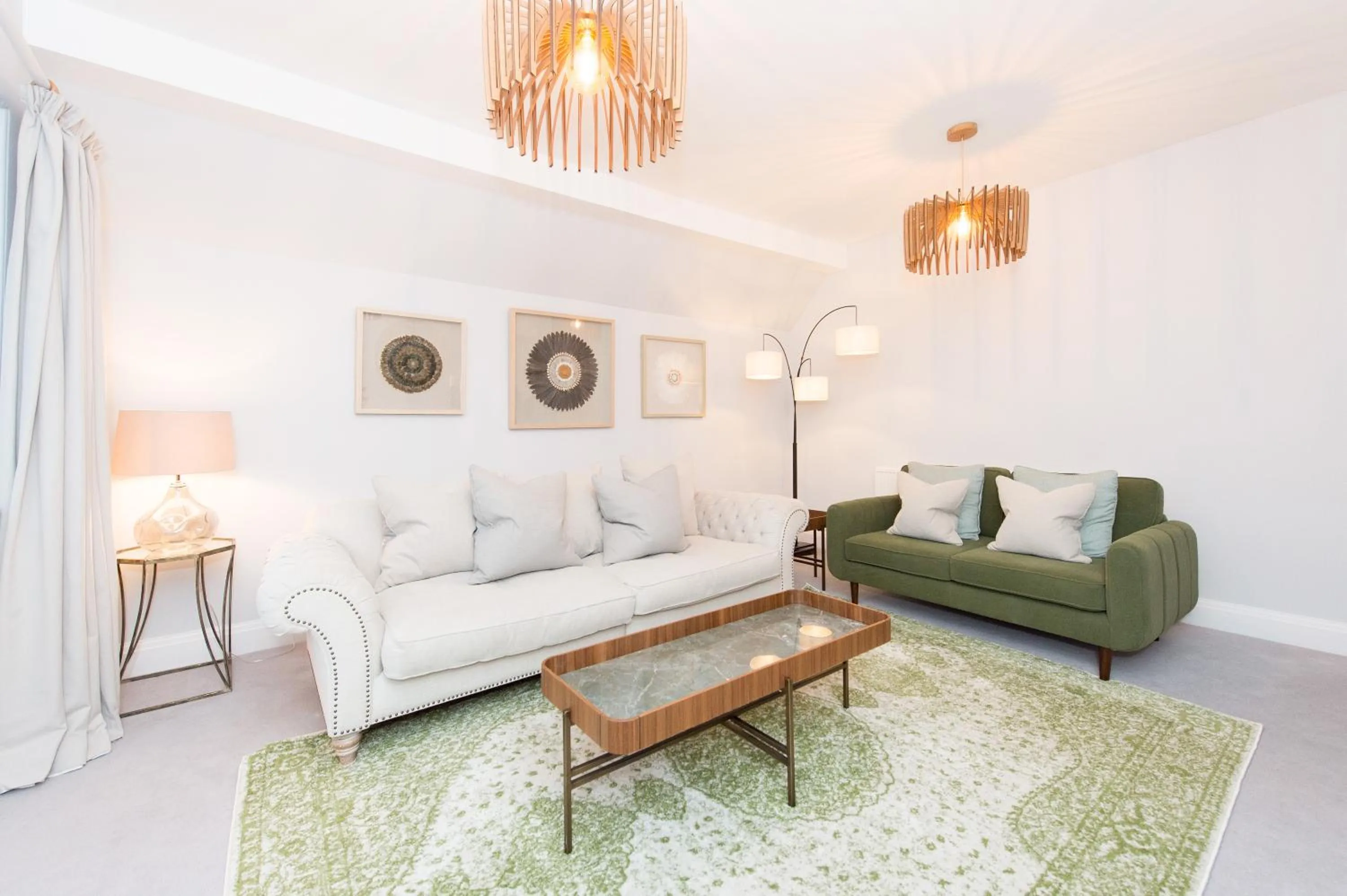 Living room, Bed in The Tower by Harrogate Serviced Apartments
