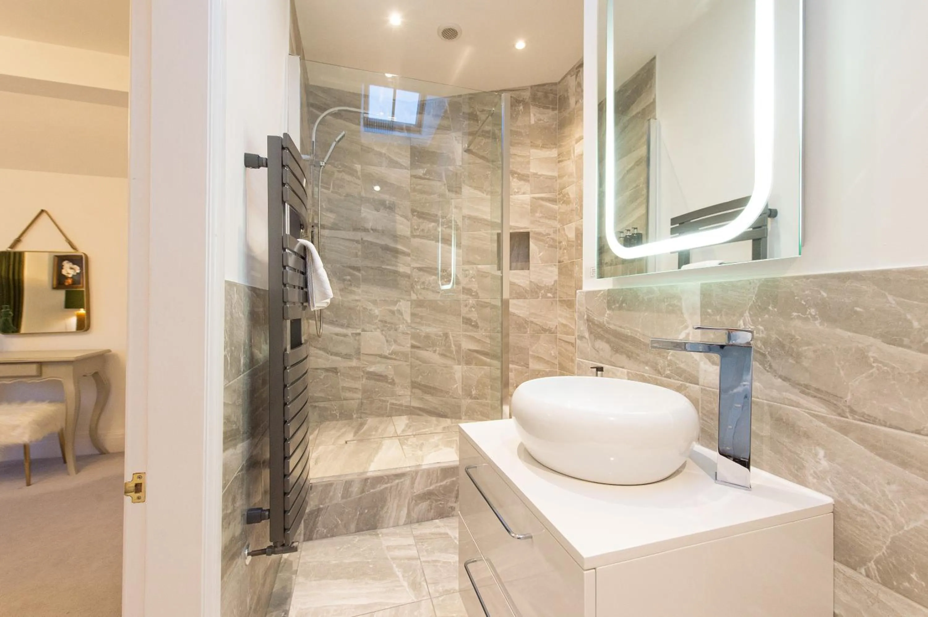 Shower in The Tower by Harrogate Serviced Apartments