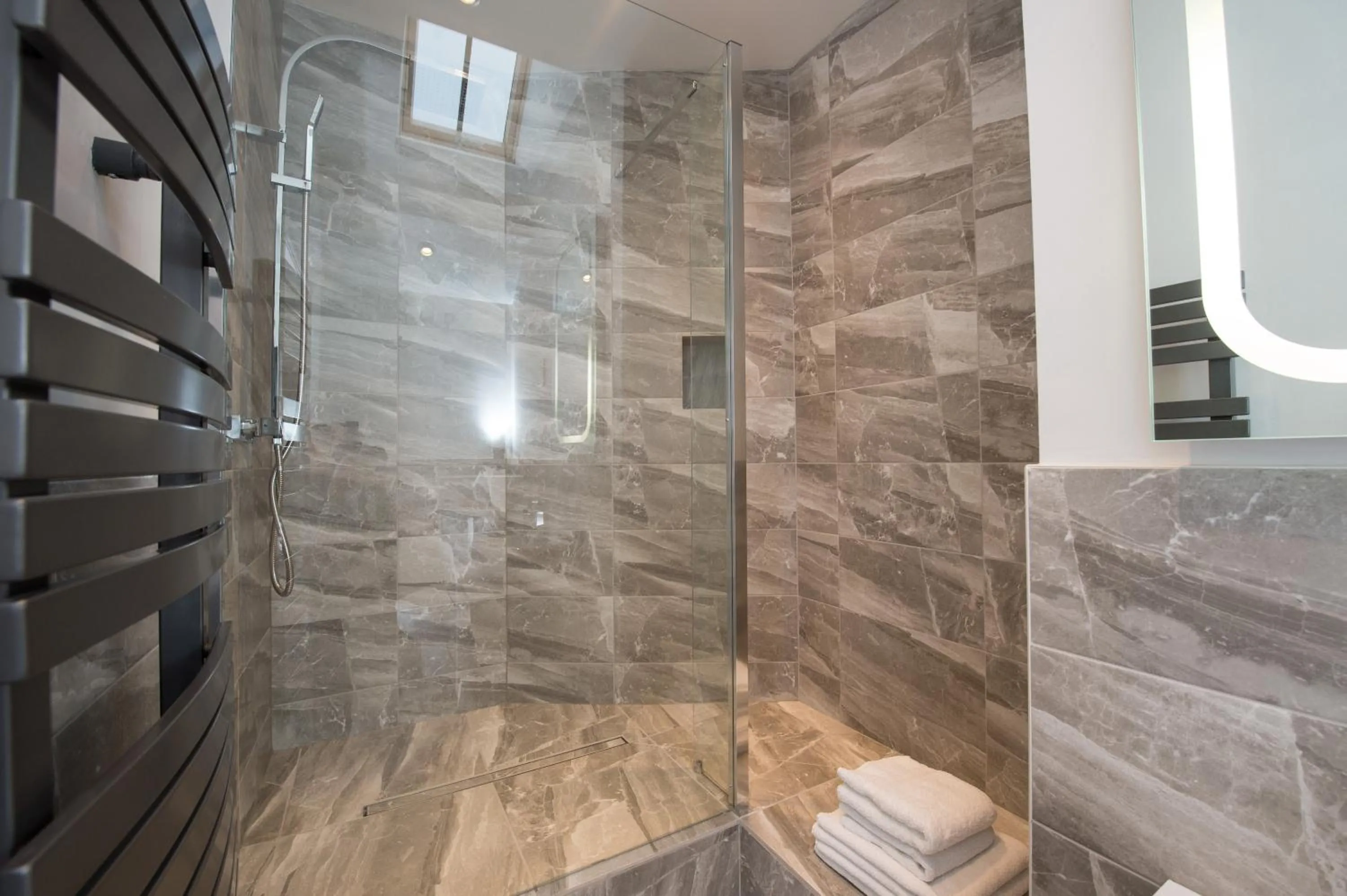 Shower in The Tower by Harrogate Serviced Apartments