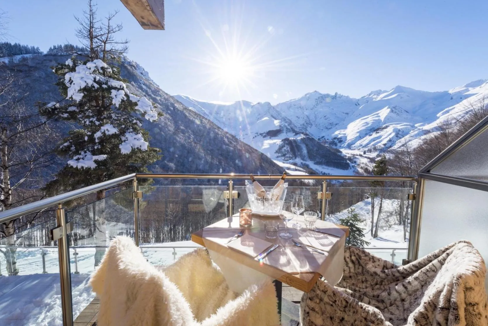 Balcony/Terrace in Chalet Morel 1586 Hotel & Spa
