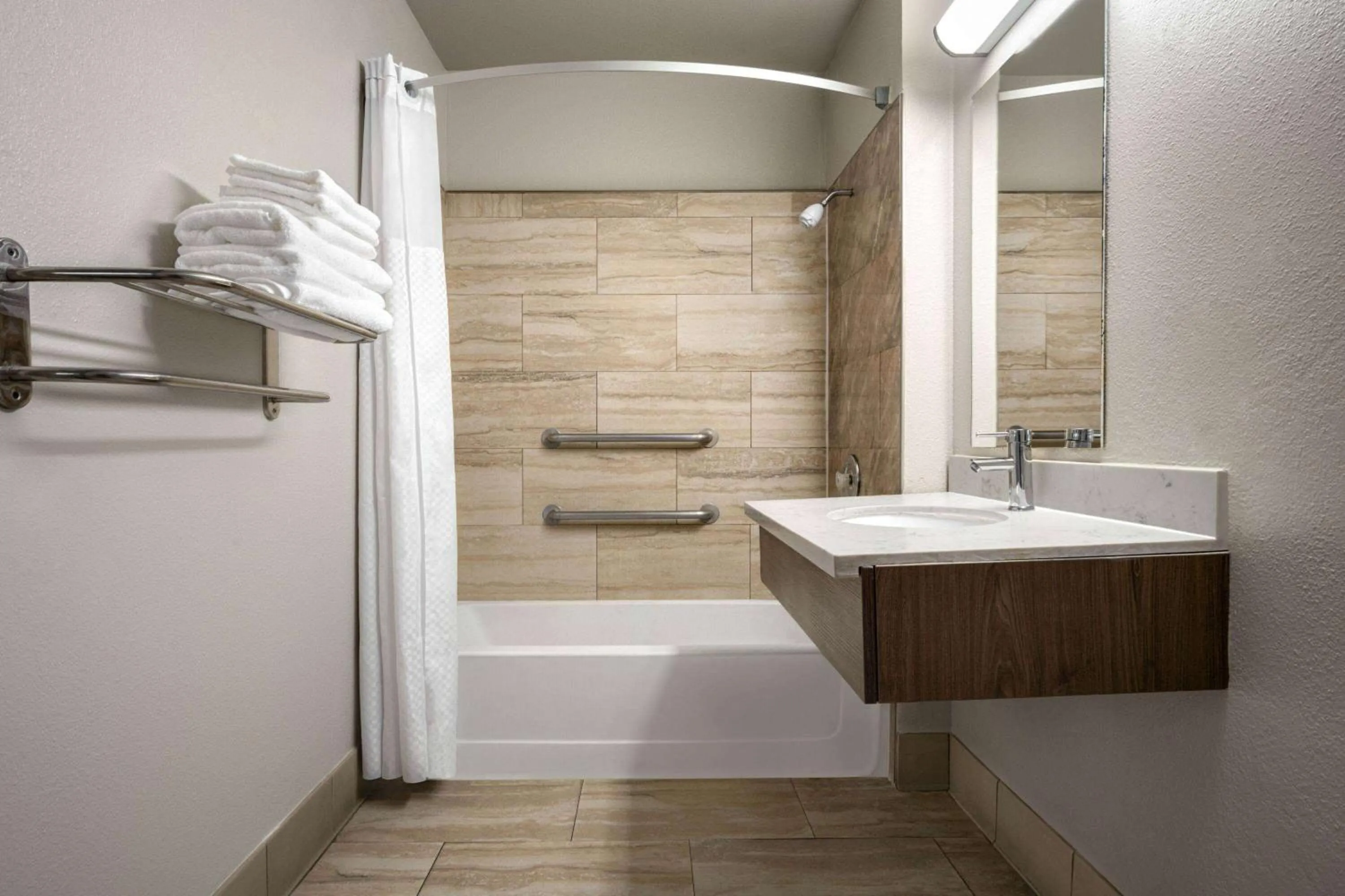 Shower in Days Inn by Wyndham Fresno South