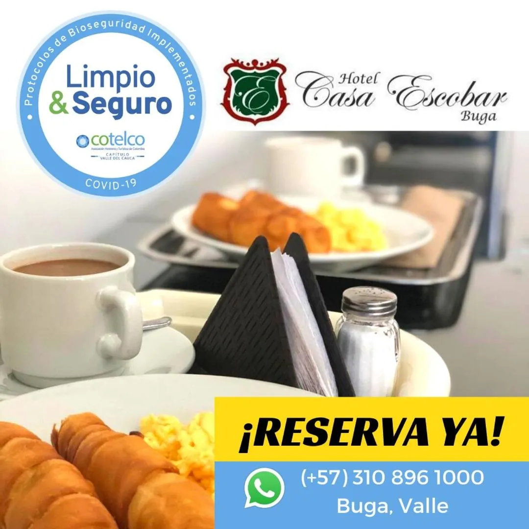 American breakfast in Casa Escobar Buga