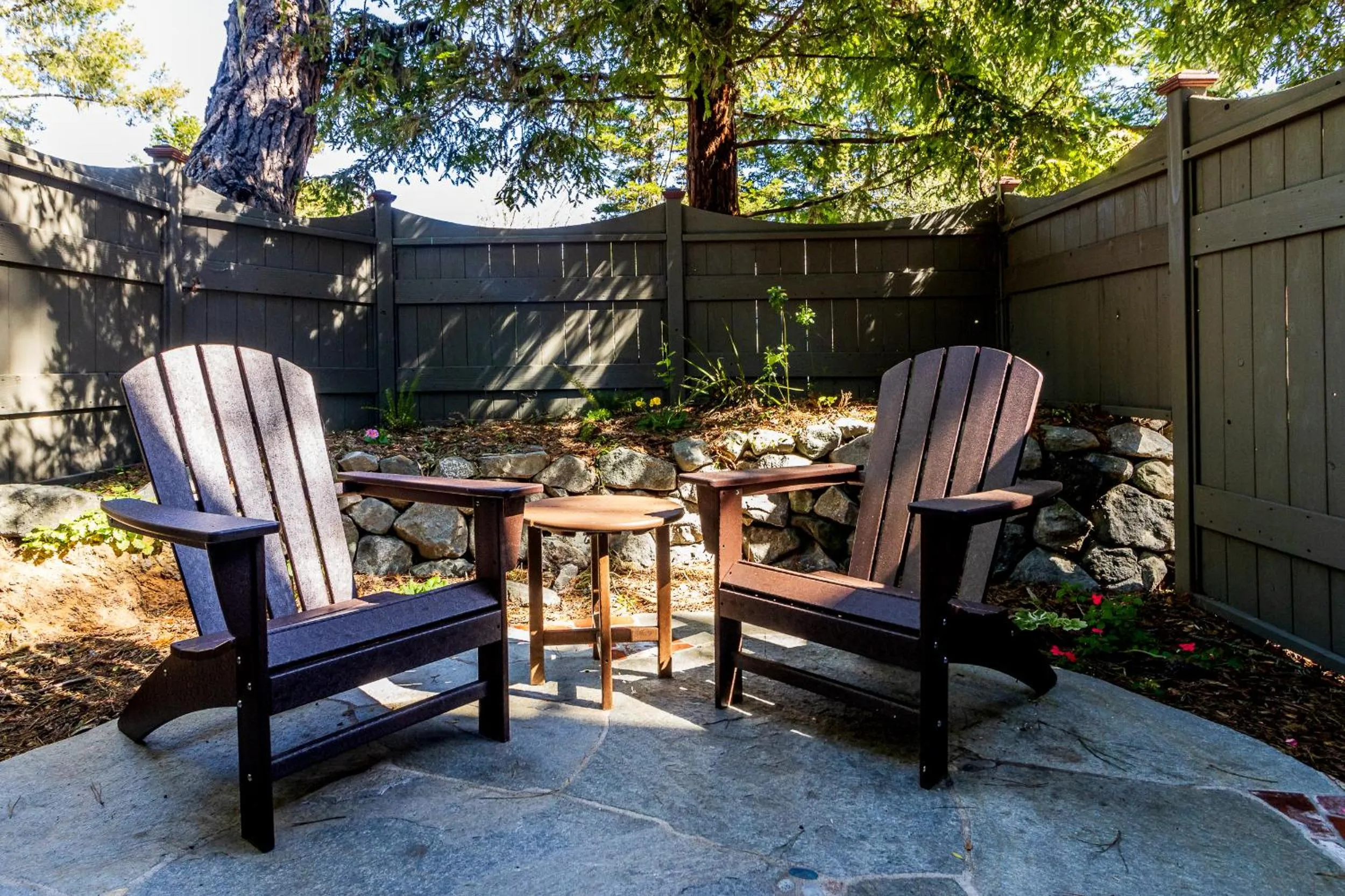 Patio in Cambria Pines Lodge