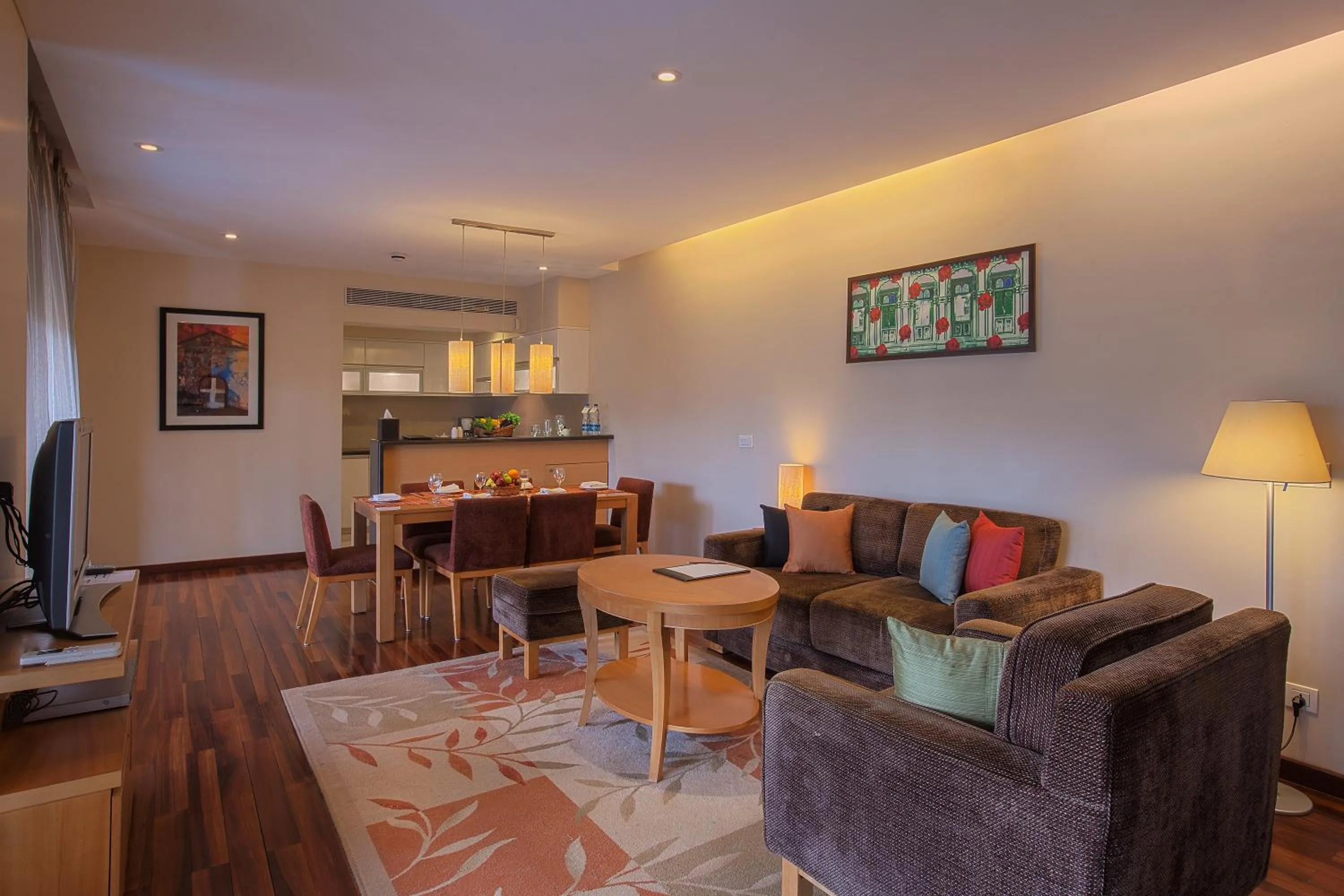 Living room in Oakwood Residence Naylor Road Pune