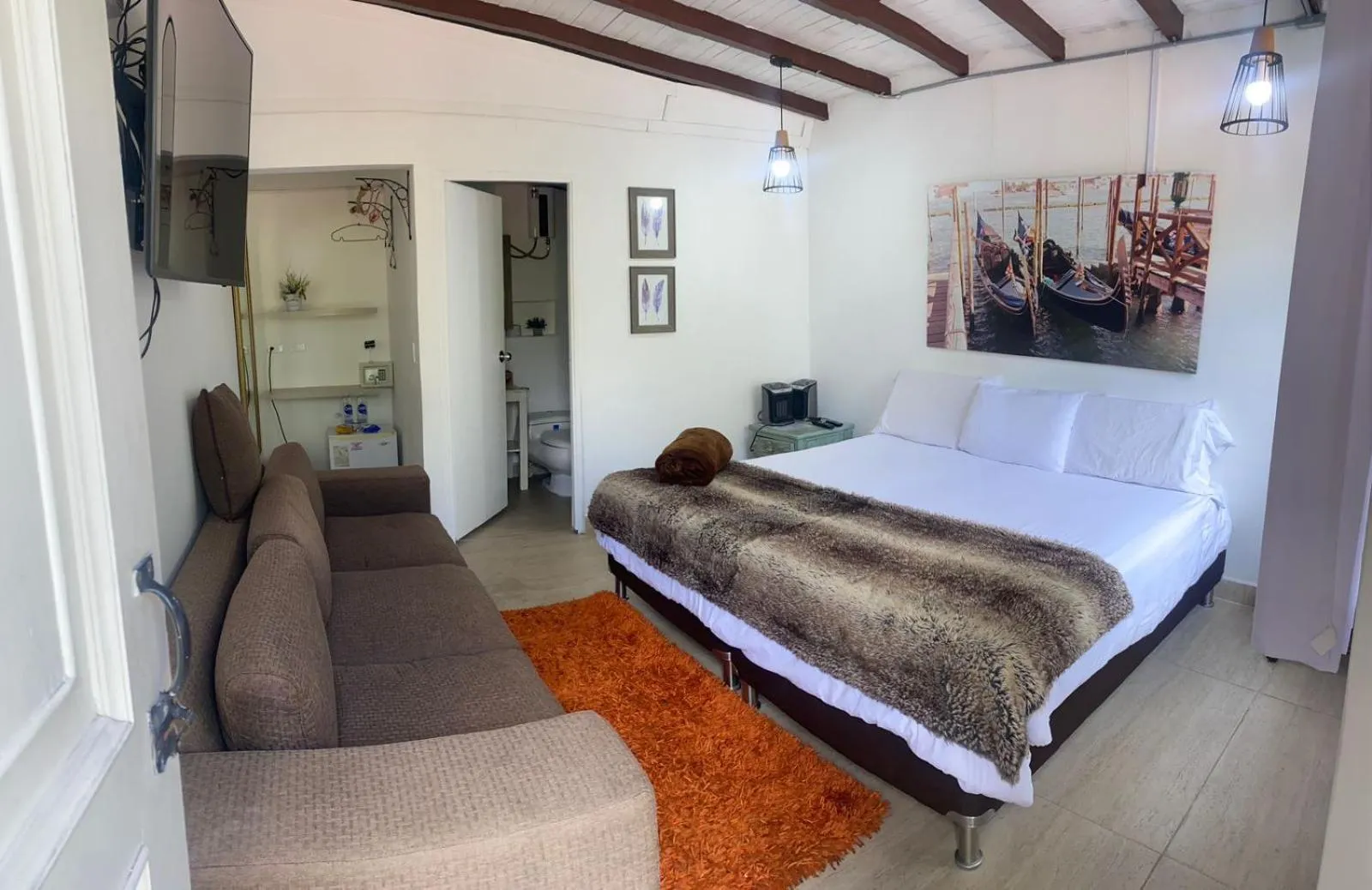 Bed in Hotel Casa Madero