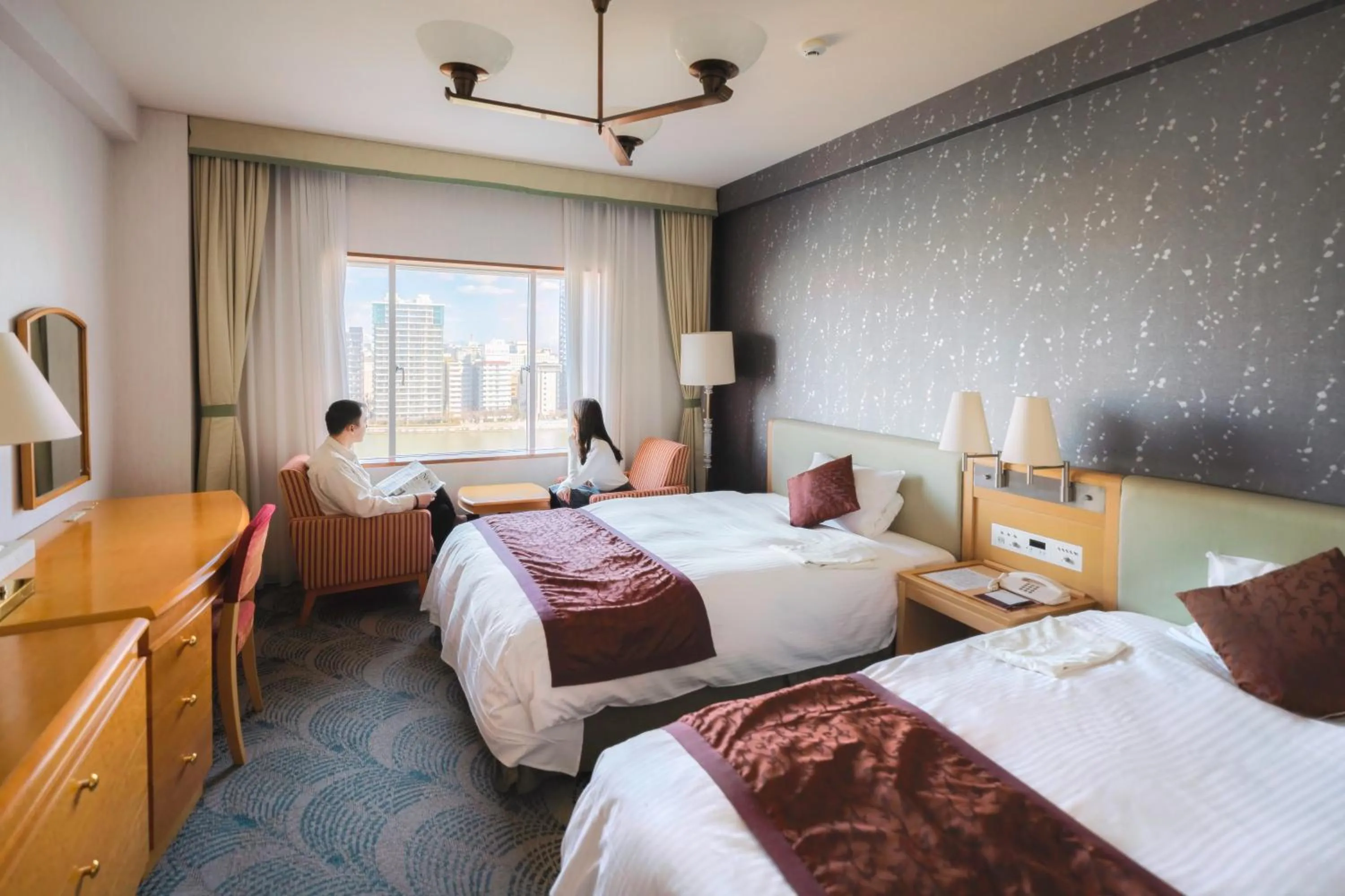 Bed in Hotel Okura Niigata