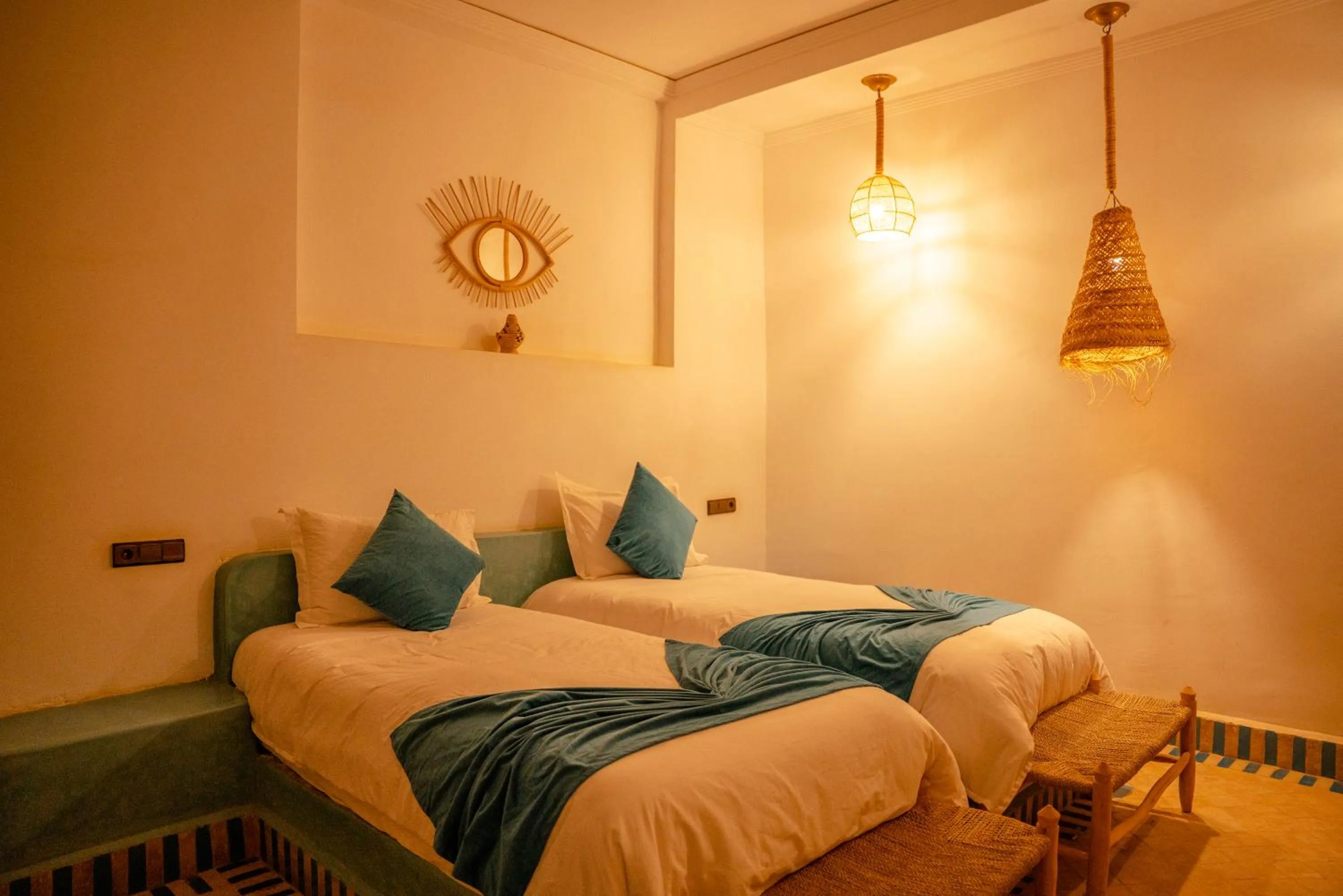 Bed in RiadSuerteloca Merzouga