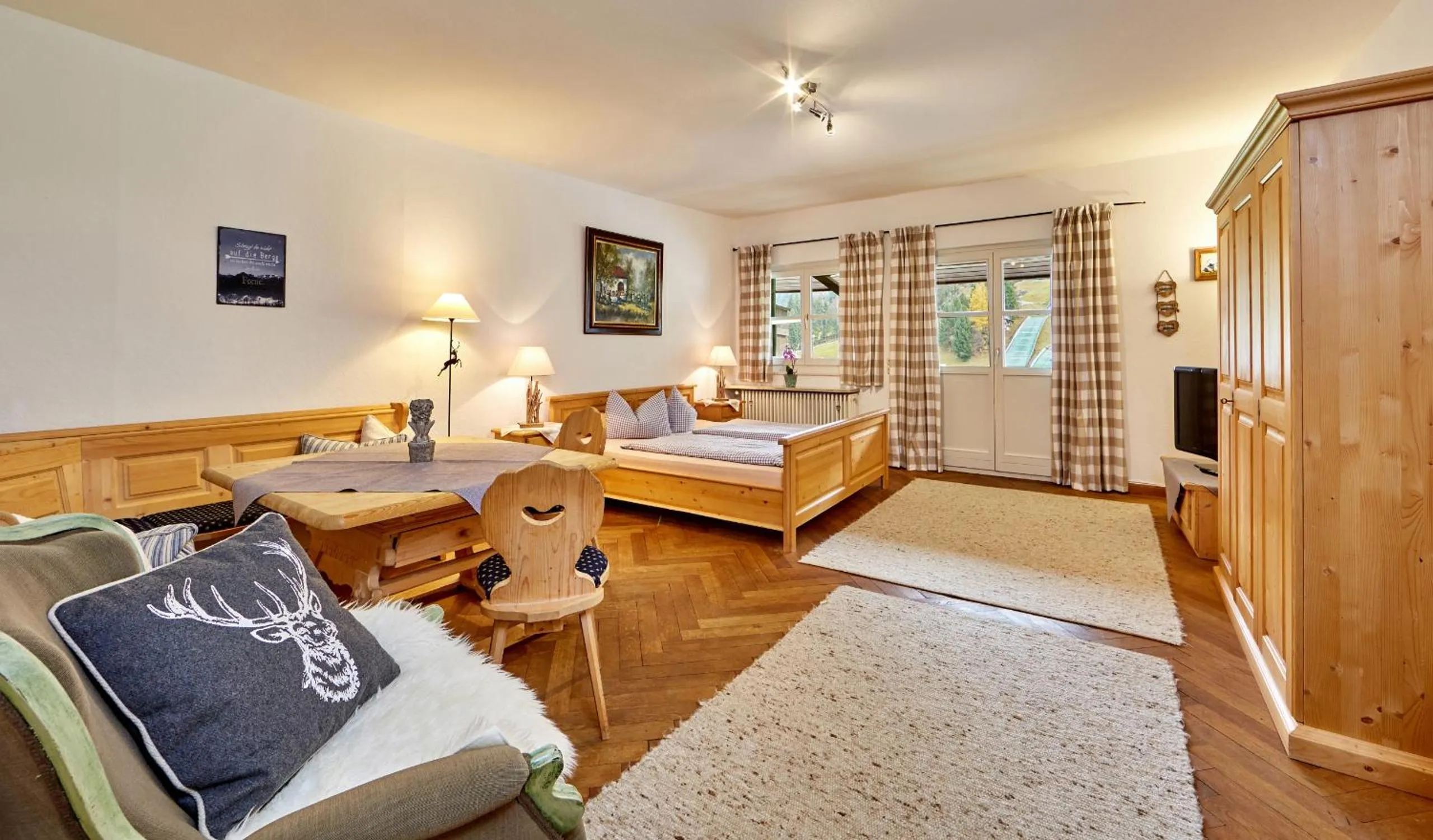 Photo of the whole room, Bed in Olympia Haus