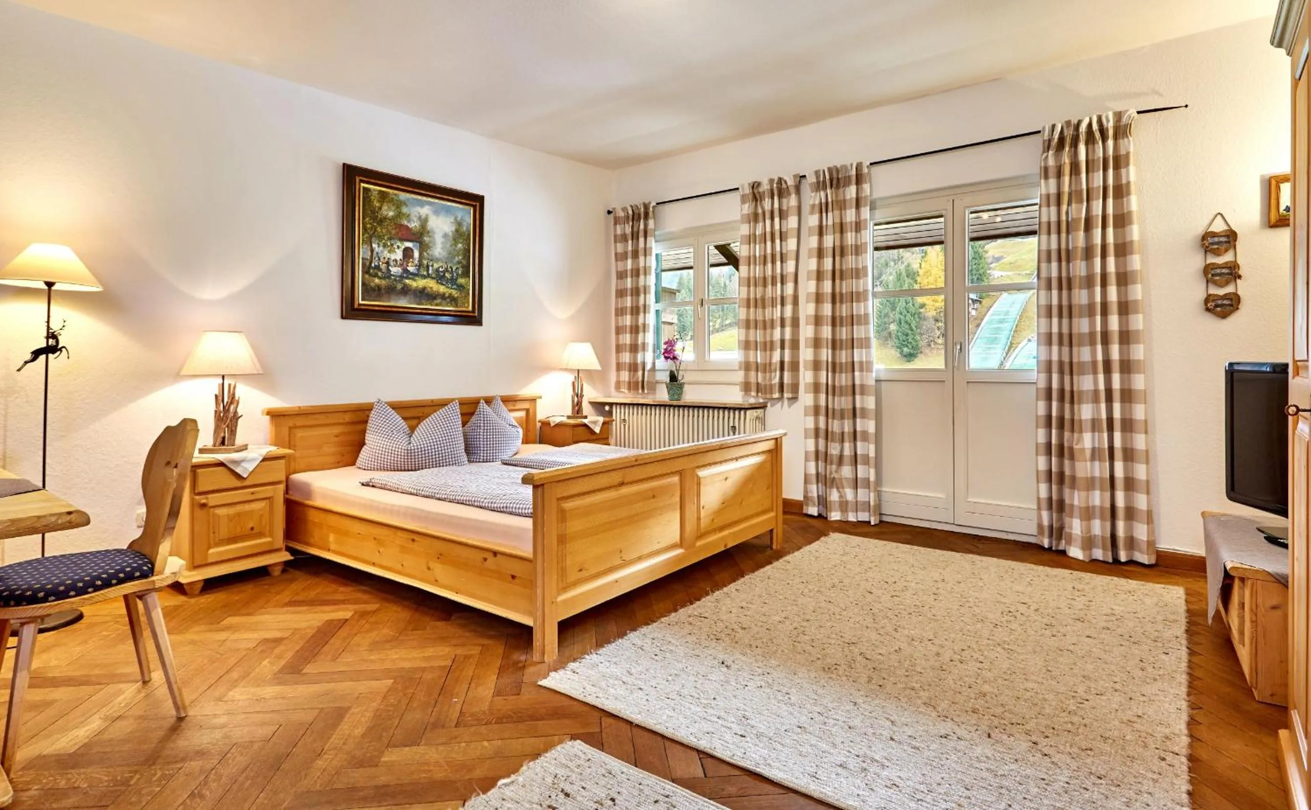 Photo of the whole room, Bed in Olympia Haus