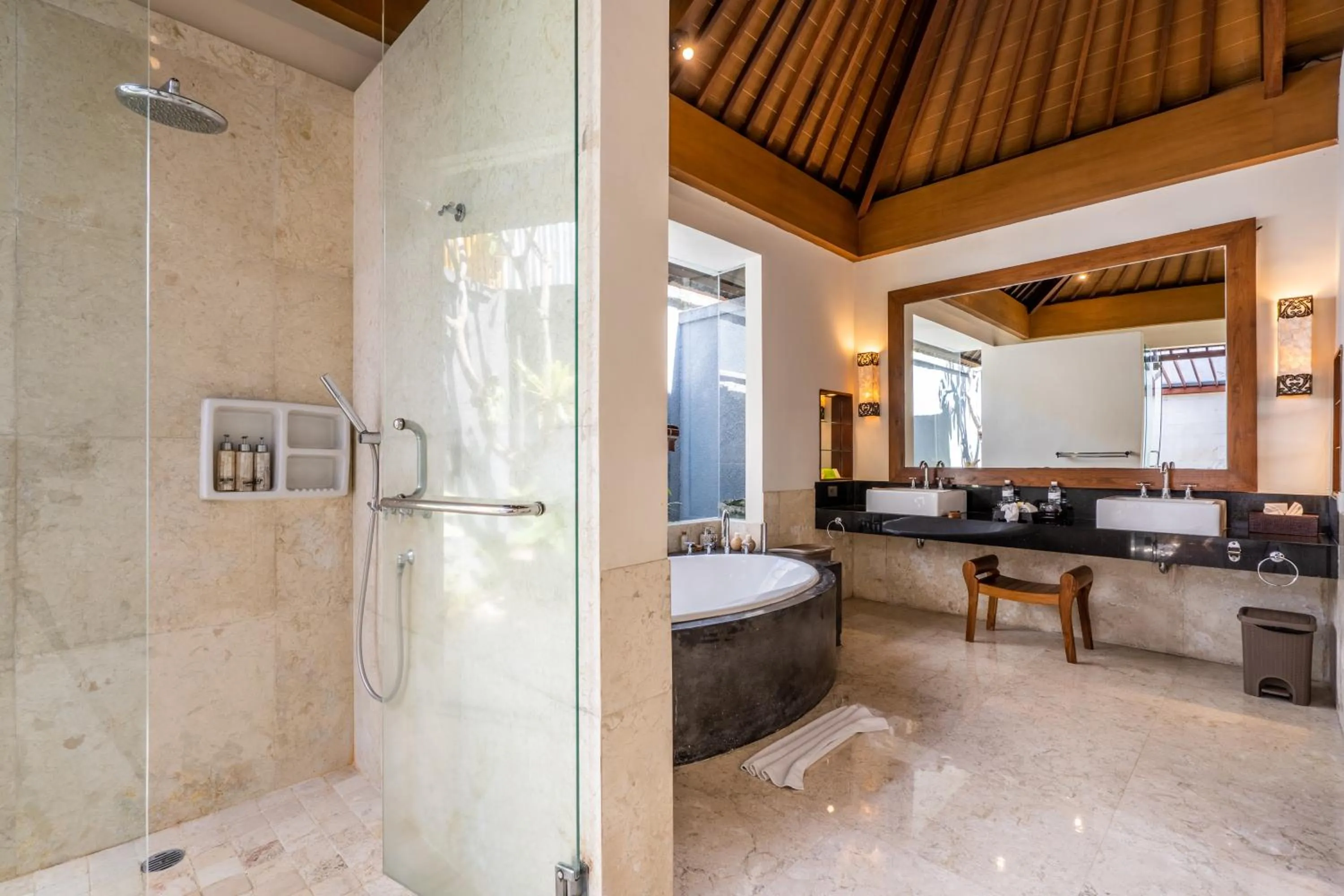 Shower in The Akasha Seminyak Bali Luxury Villas