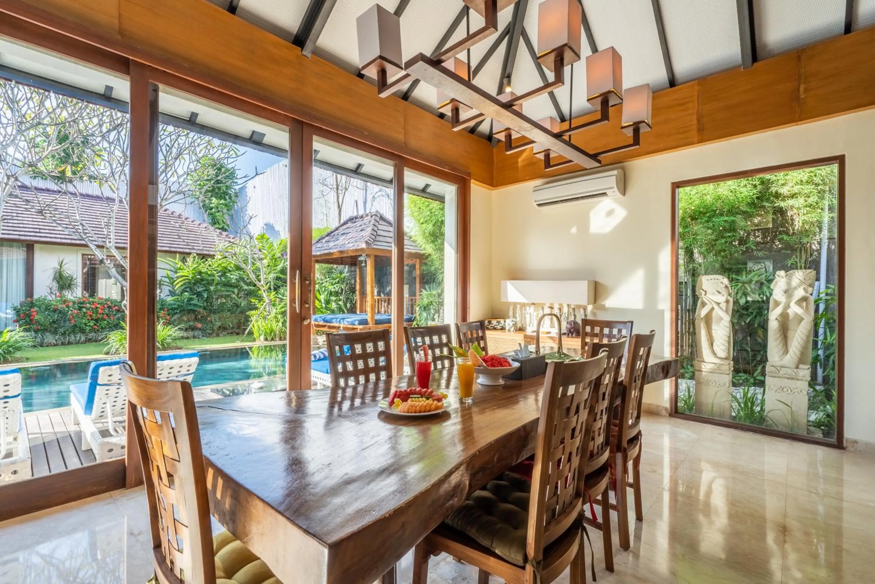 Dining area in The Akasha Seminyak Bali Luxury Villas