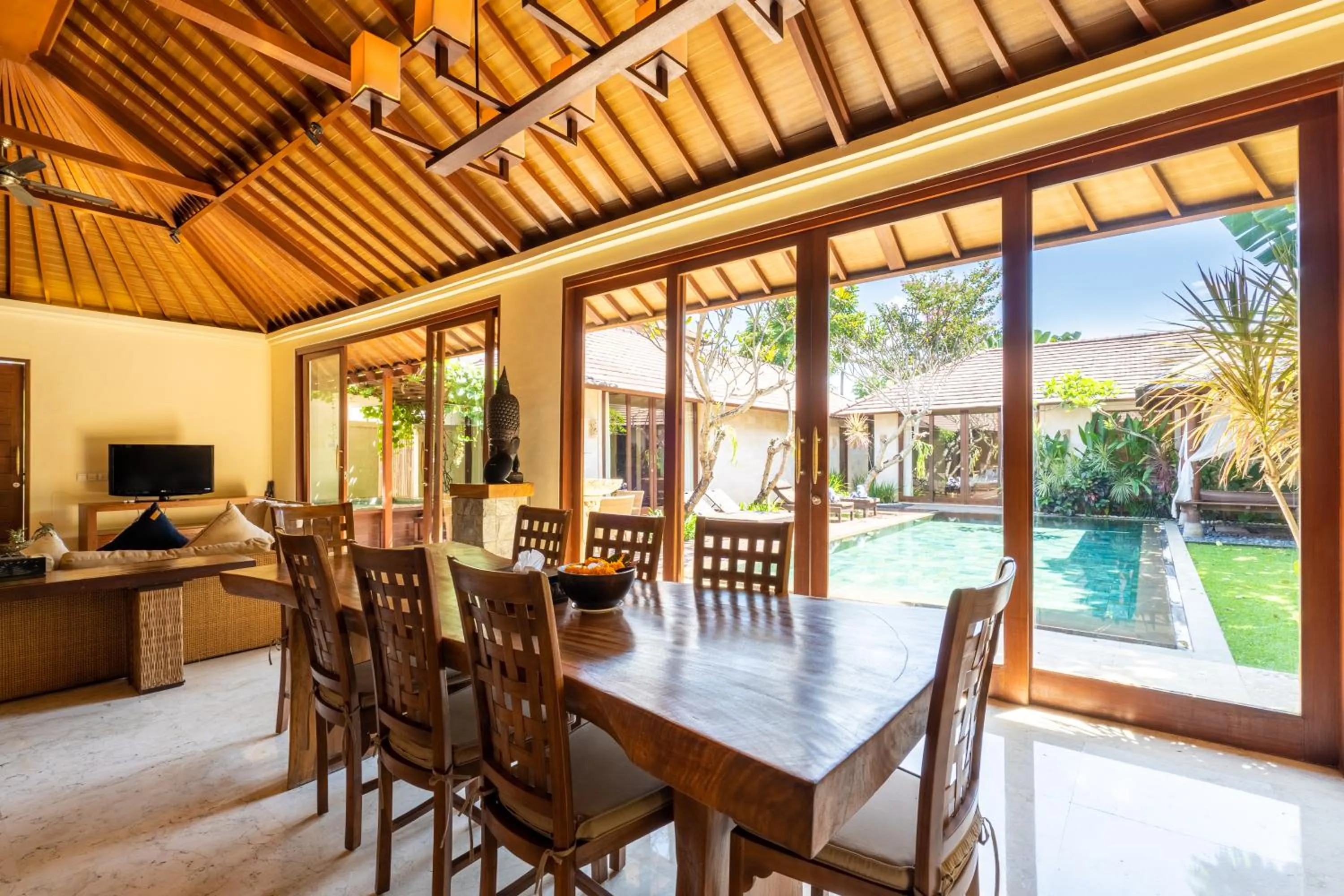 Dining area in The Akasha Seminyak Bali Luxury Villas