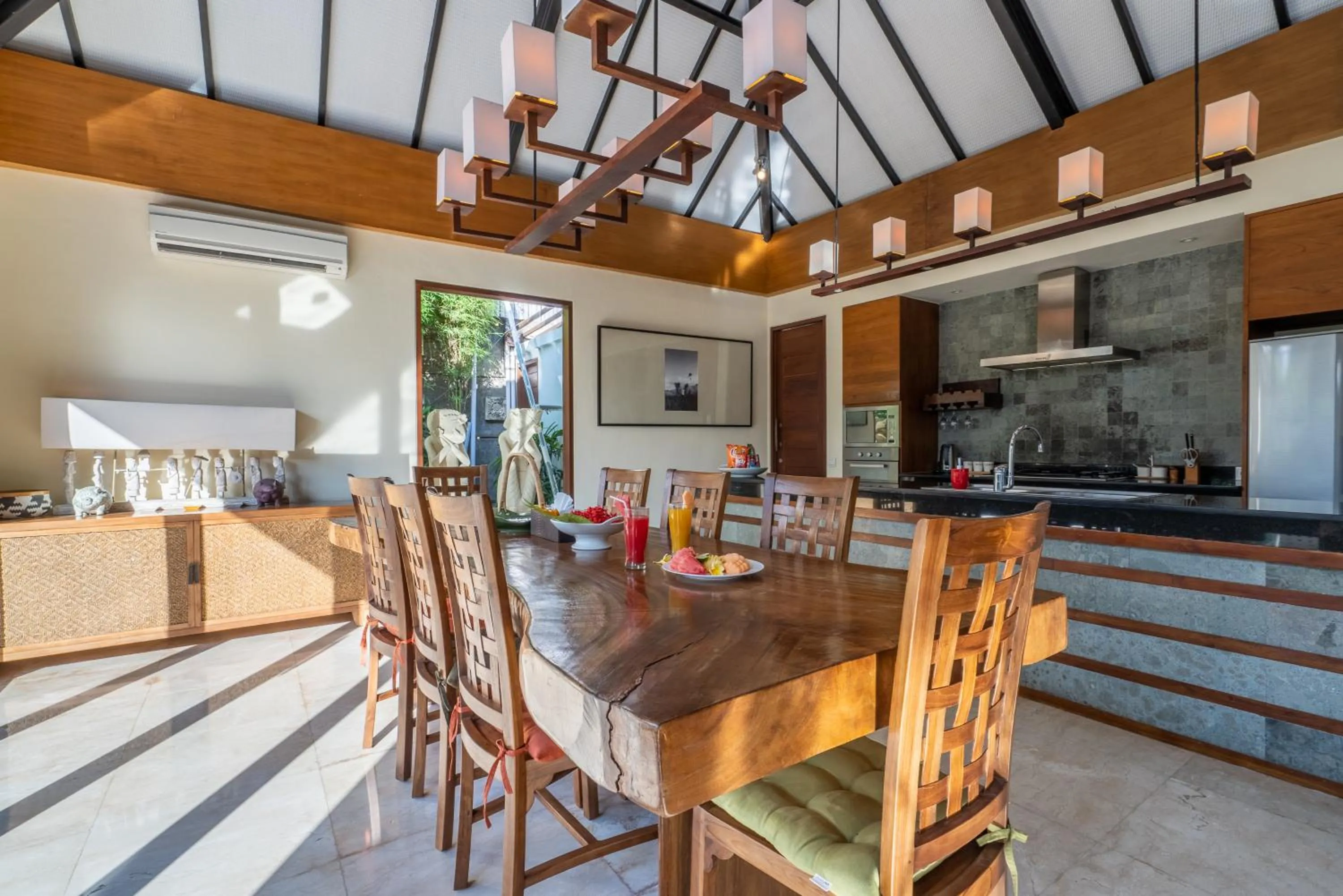 Dining area in The Akasha Seminyak Bali Luxury Villas