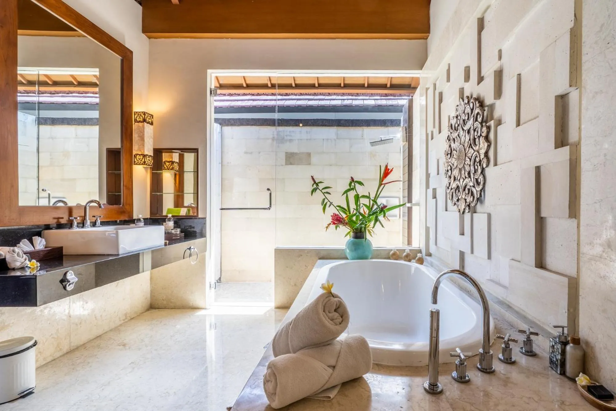 Shower in The Akasha Seminyak Bali Luxury Villas