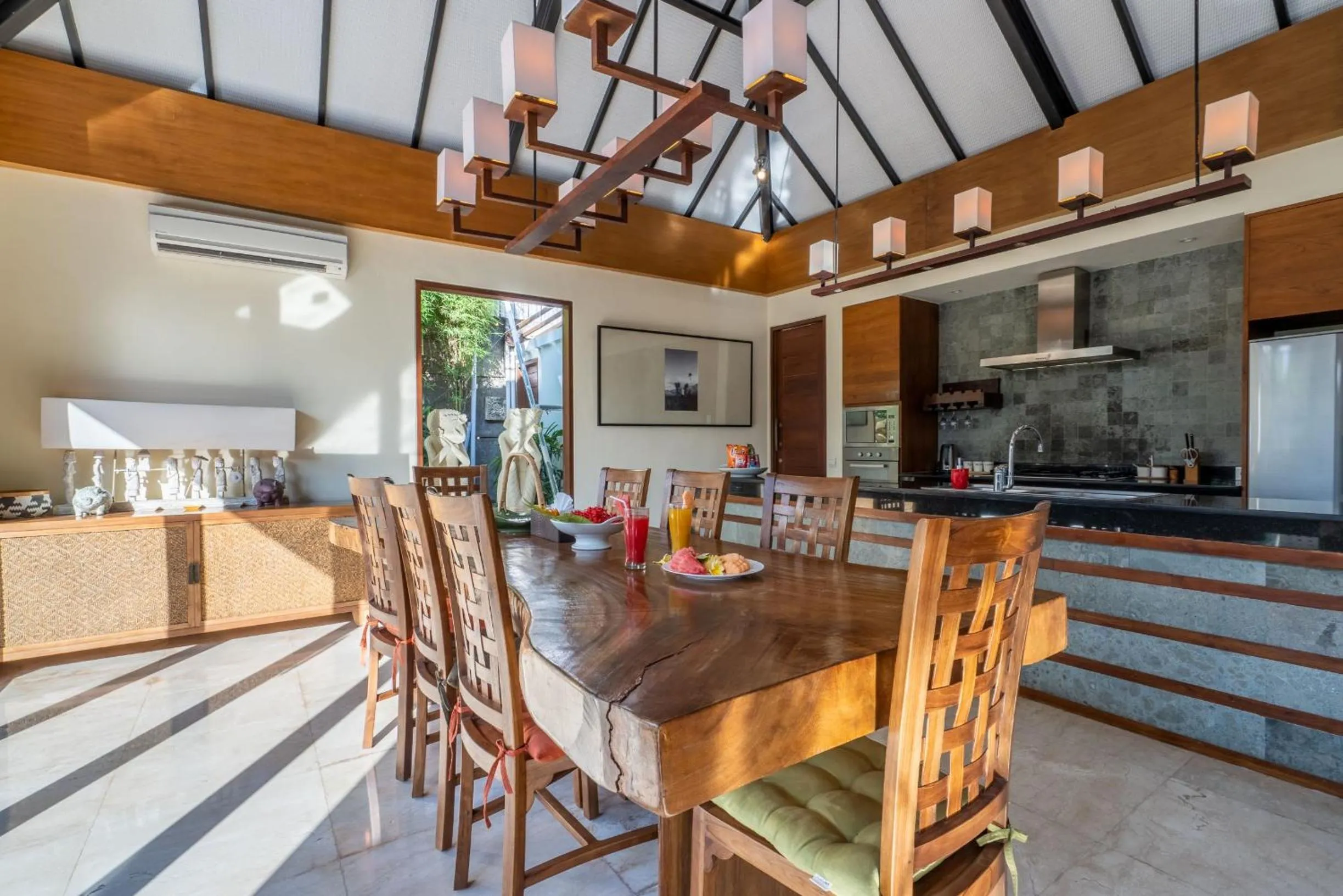 Dining area in The Akasha Seminyak Bali Luxury Villas