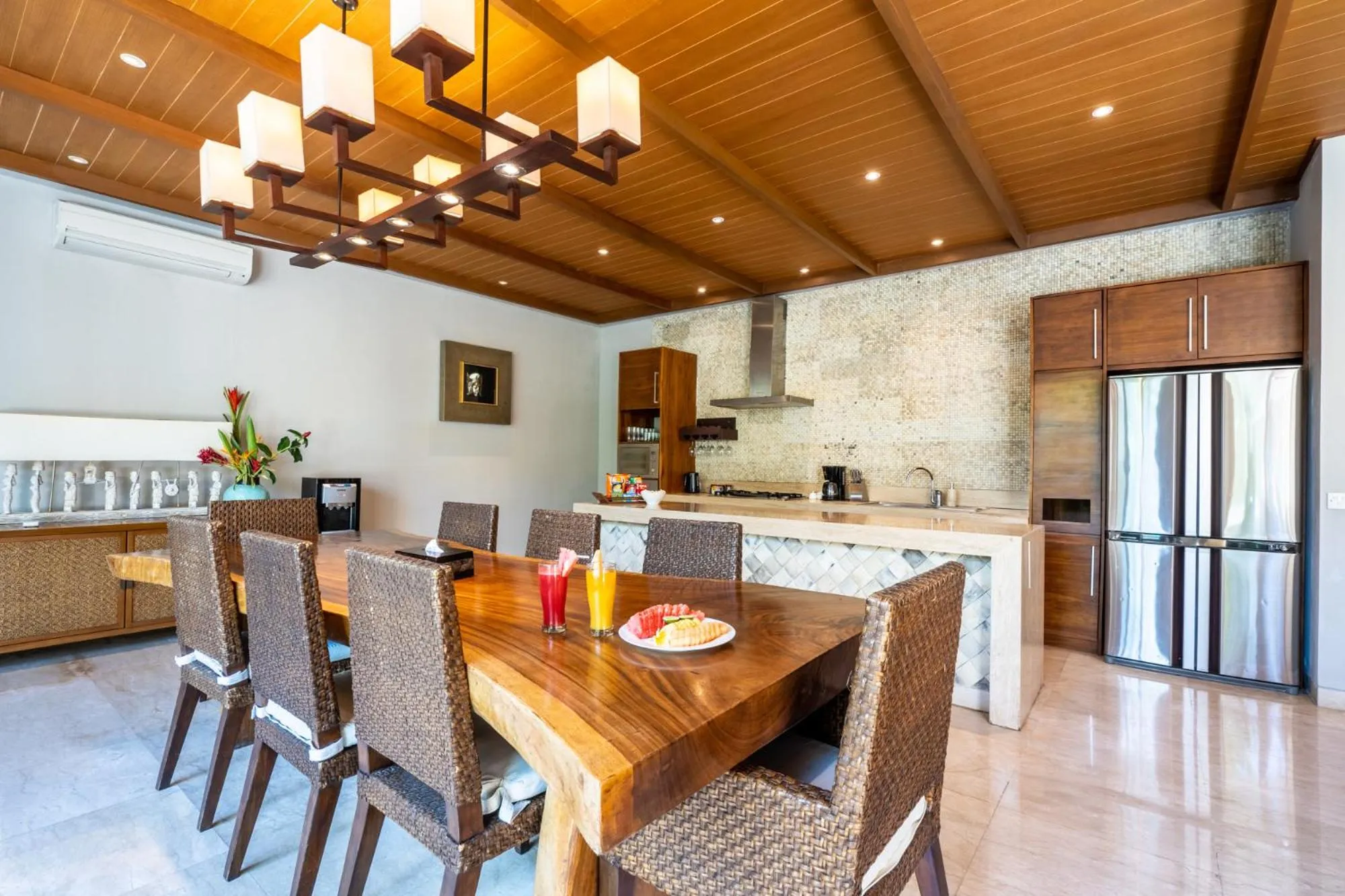 Dining area in The Akasha Seminyak Bali Luxury Villas