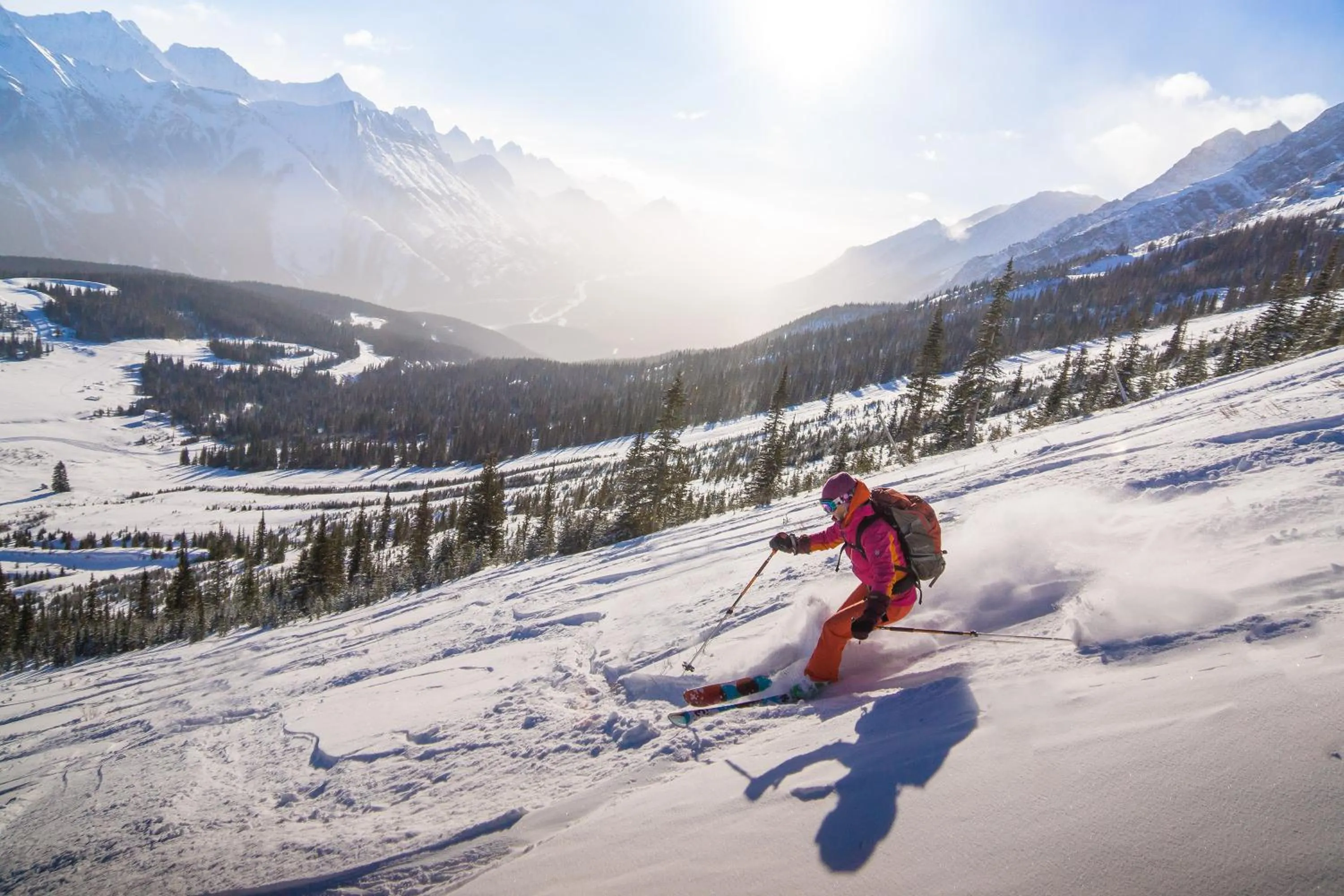 Skiing in Crosswaters Resort at Kananaskis