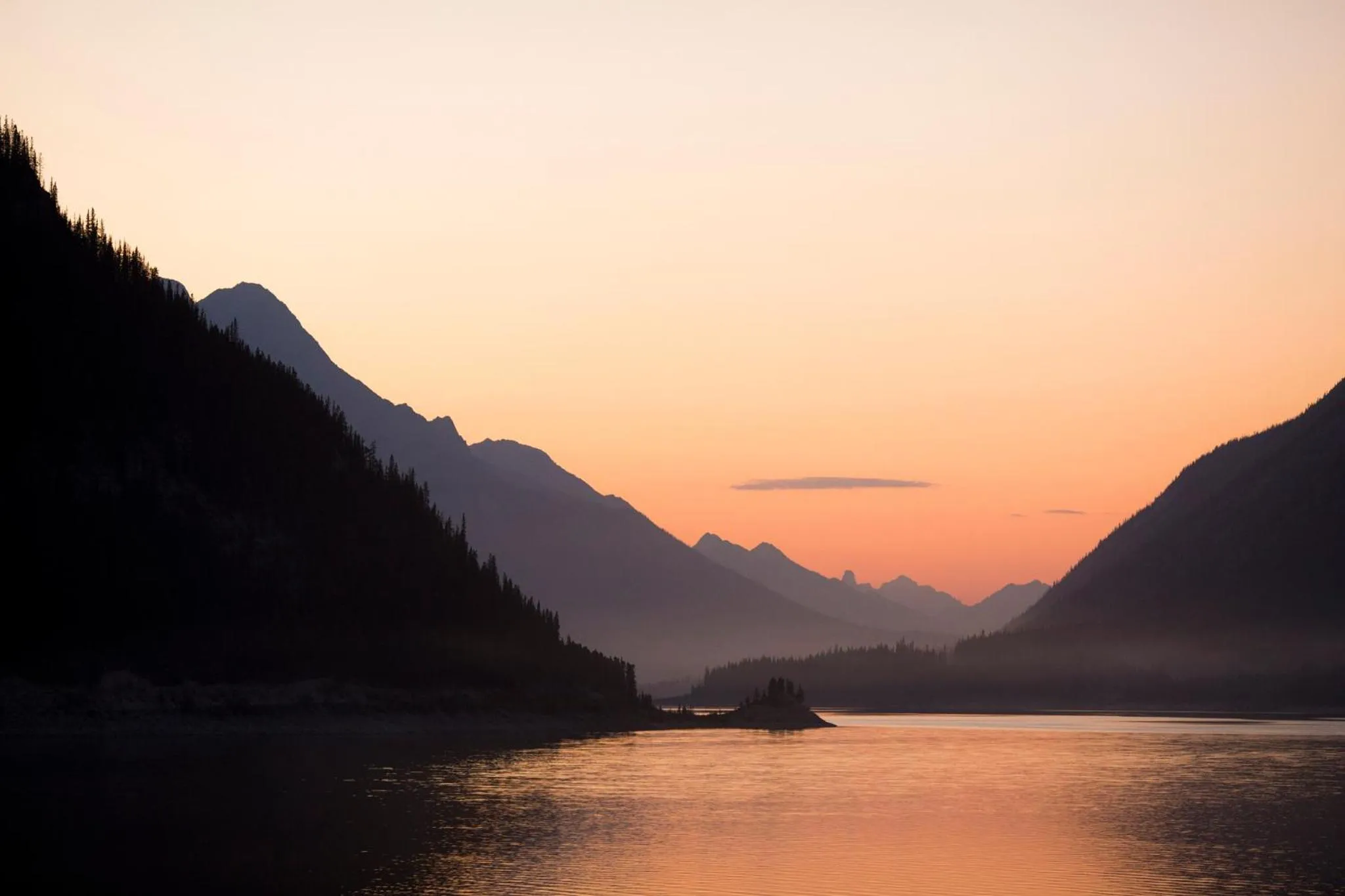 Natural landscape in Crosswaters Resort at Kananaskis