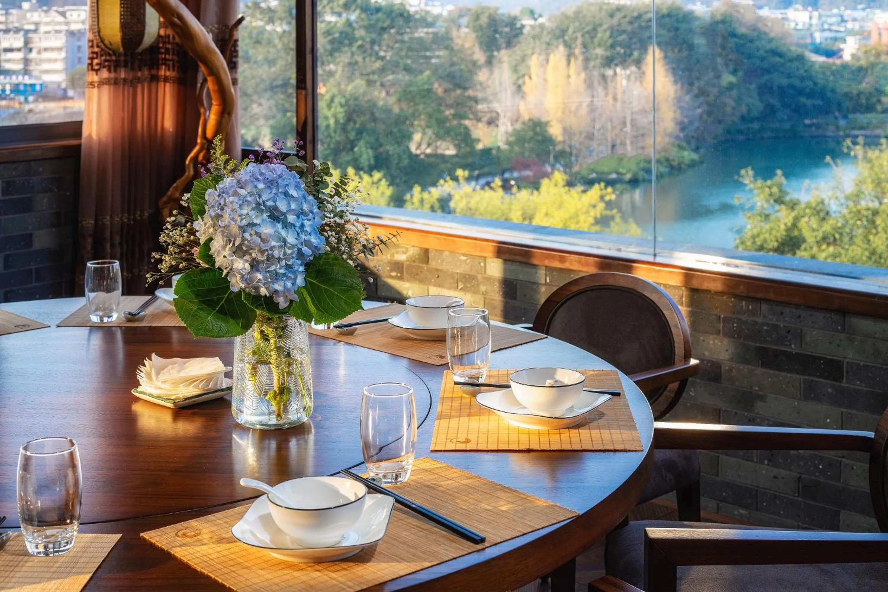 Dining area in Aroma Tea House