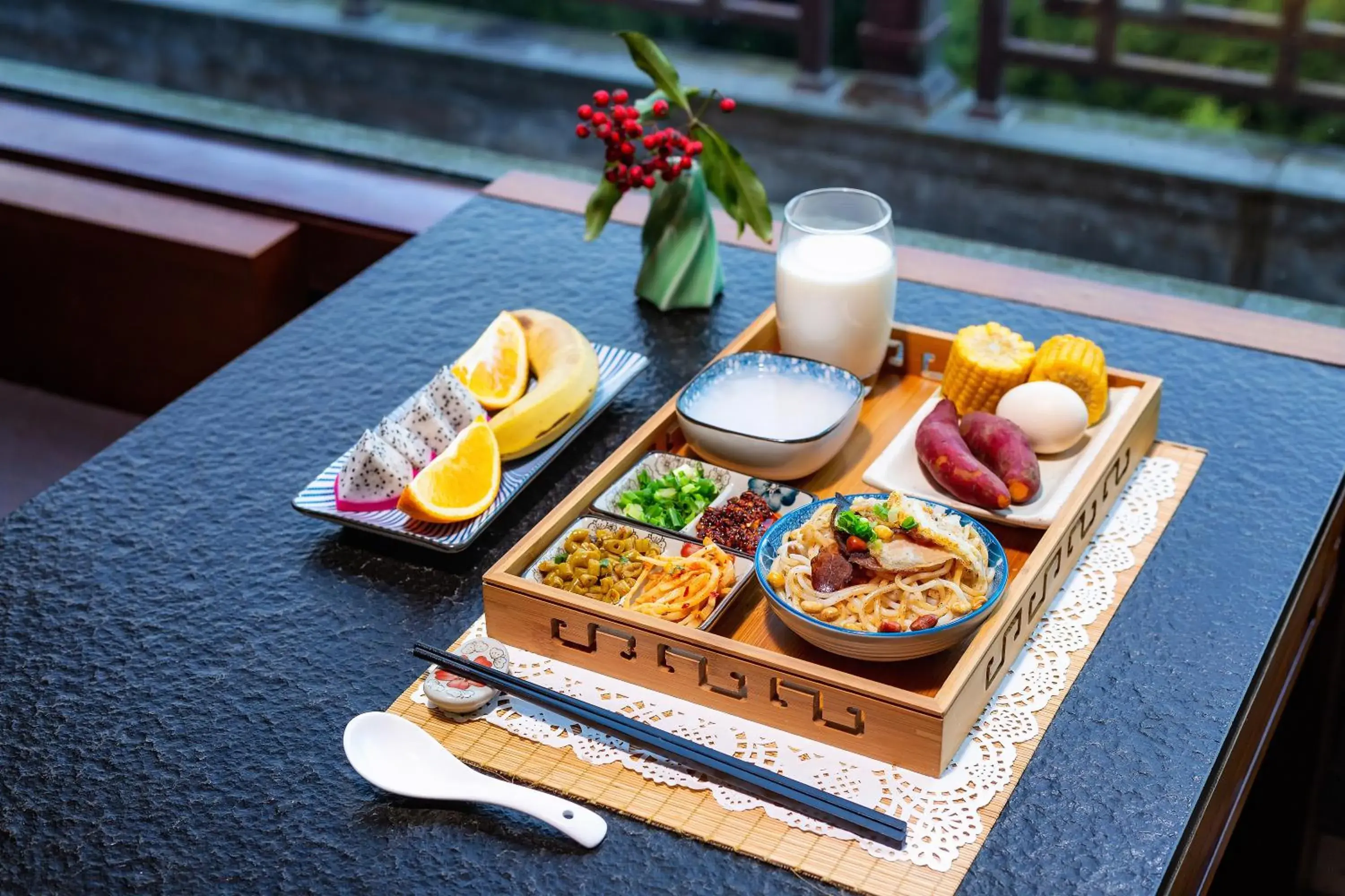 Breakfast in Aroma Tea House Breakfast in Aroma Tea House